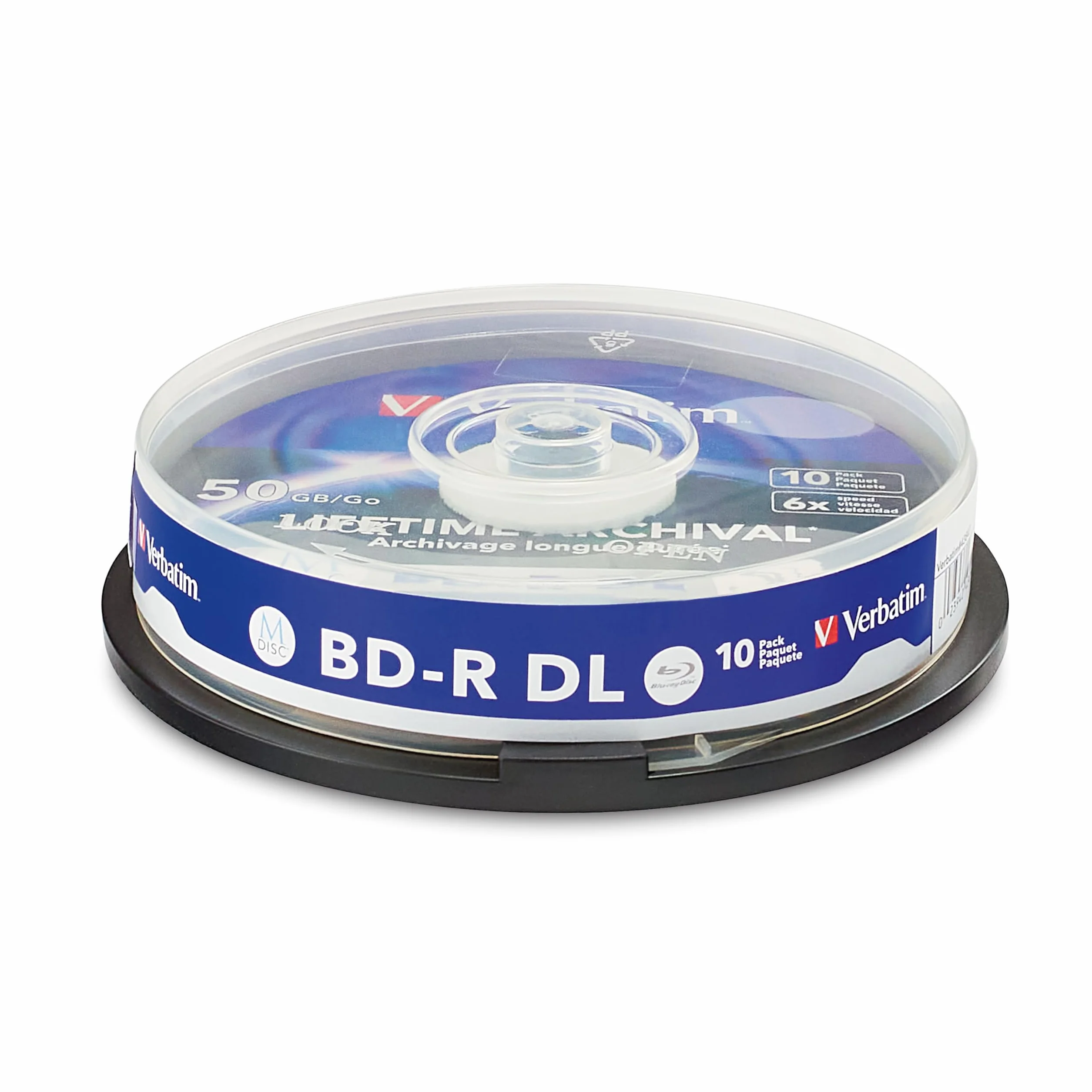 VERBATIM 1 x 10 M-Disc BD-R BluRay, 50 GB, 6 x Speed Cakebox stampabile