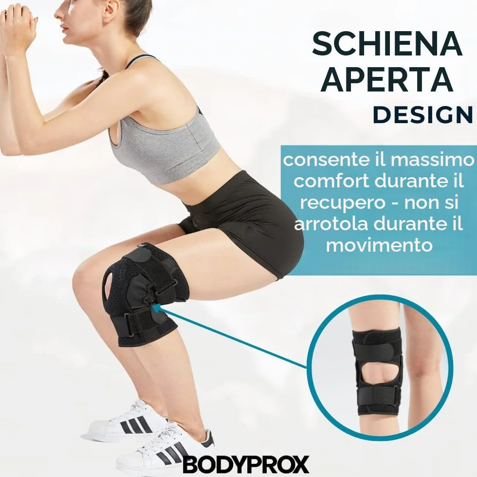 Bodyprox Ginocchiera con cerniere supporto ginocchio lesioni legamento crociato anteriore