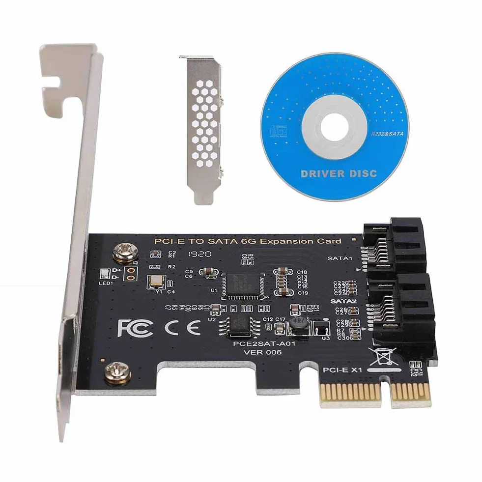 Scheda SATA Scheda controller PCI-E a SATA 3.0 da 2 porte Scheda adattatore PCI Express SATA III da 6 Gbps