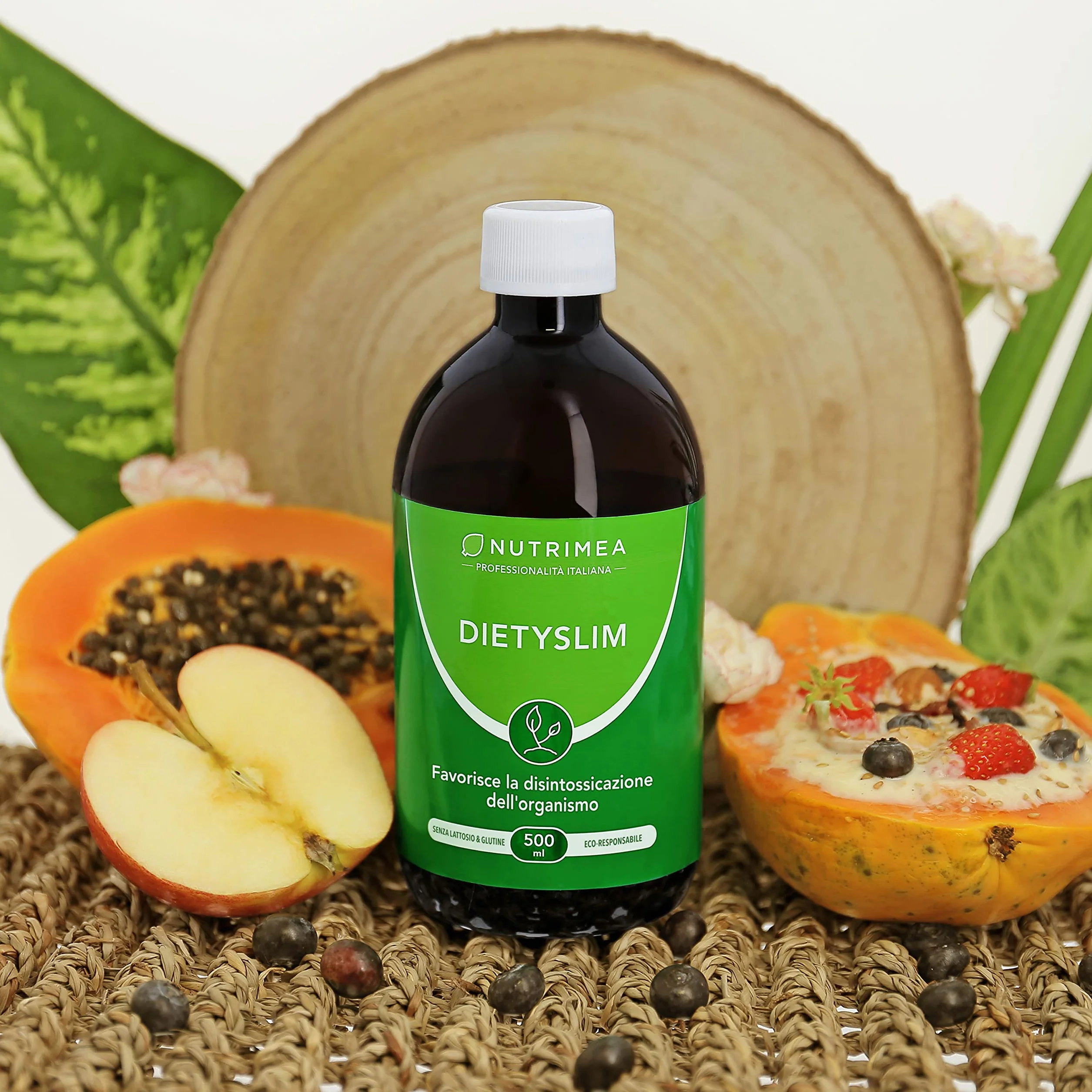 Nutrimea Dietyslim Drenante Detox Forte 500 ml Gusto Pesca Tarassaco Guaranà Pilosella Tè Verde