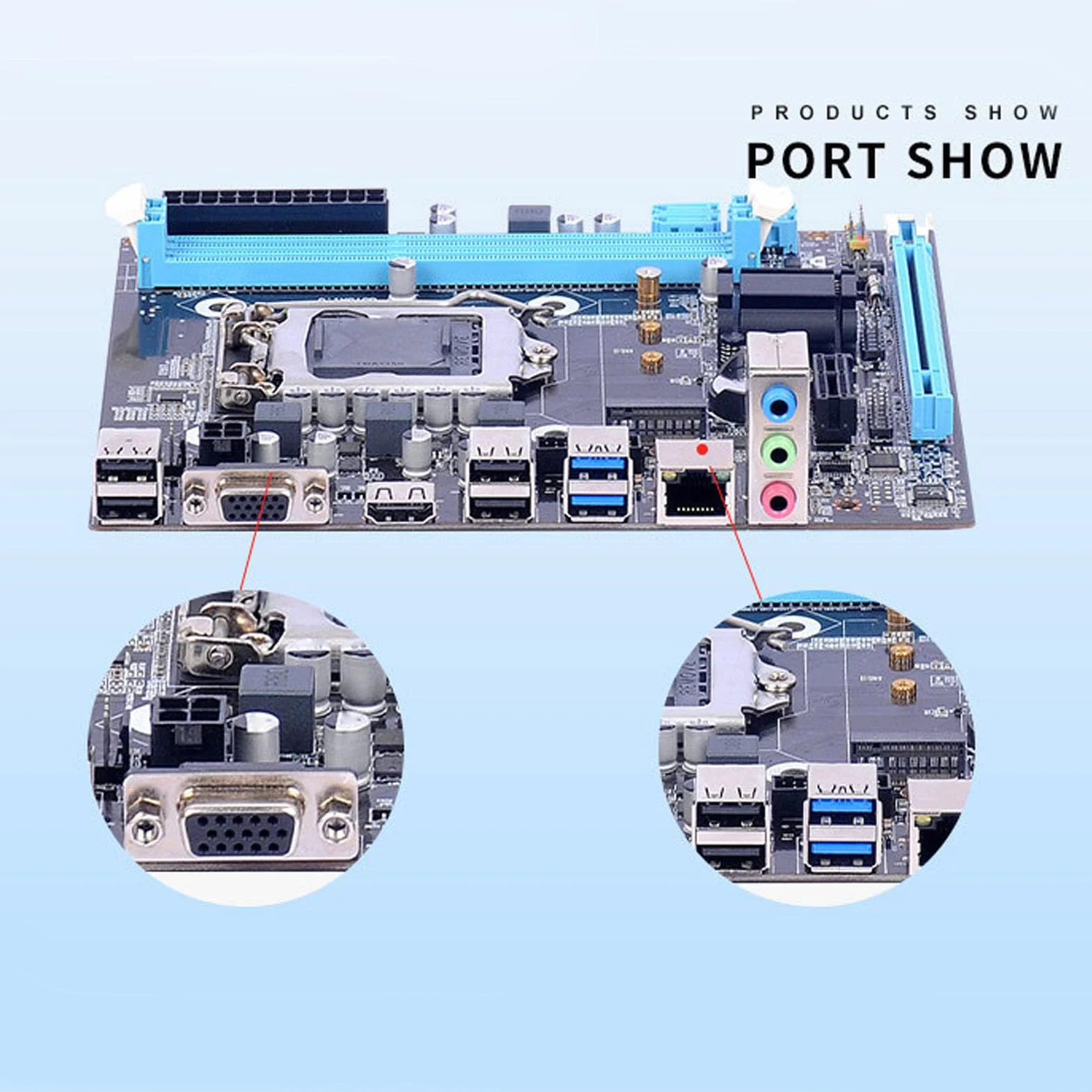 Scheda Madre del Computer, Scheda Madre per Giochi ATX, DDR3 a Doppio Canale, Slot LGA1150, Scheda Madre M.2 NVMe NGFF PCIE, SATA 6Gb/s, VGA, HDMI,LAN, Supporto I3/i5/i7