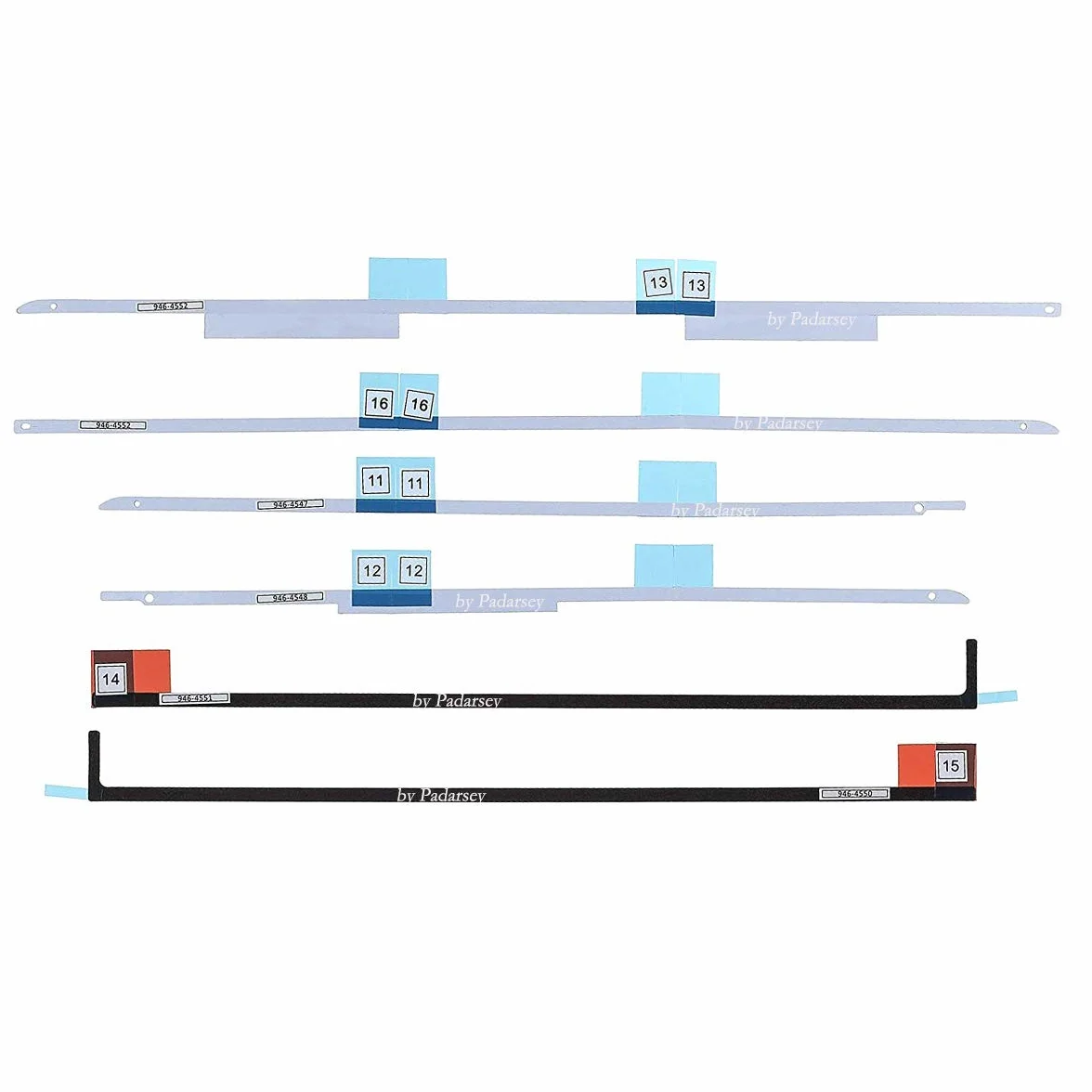 (076-1444) LCD Display Screen Strisce Adesive Nastro Compatibile per iMac 27" A1419 (fine 2012- metà 2017)