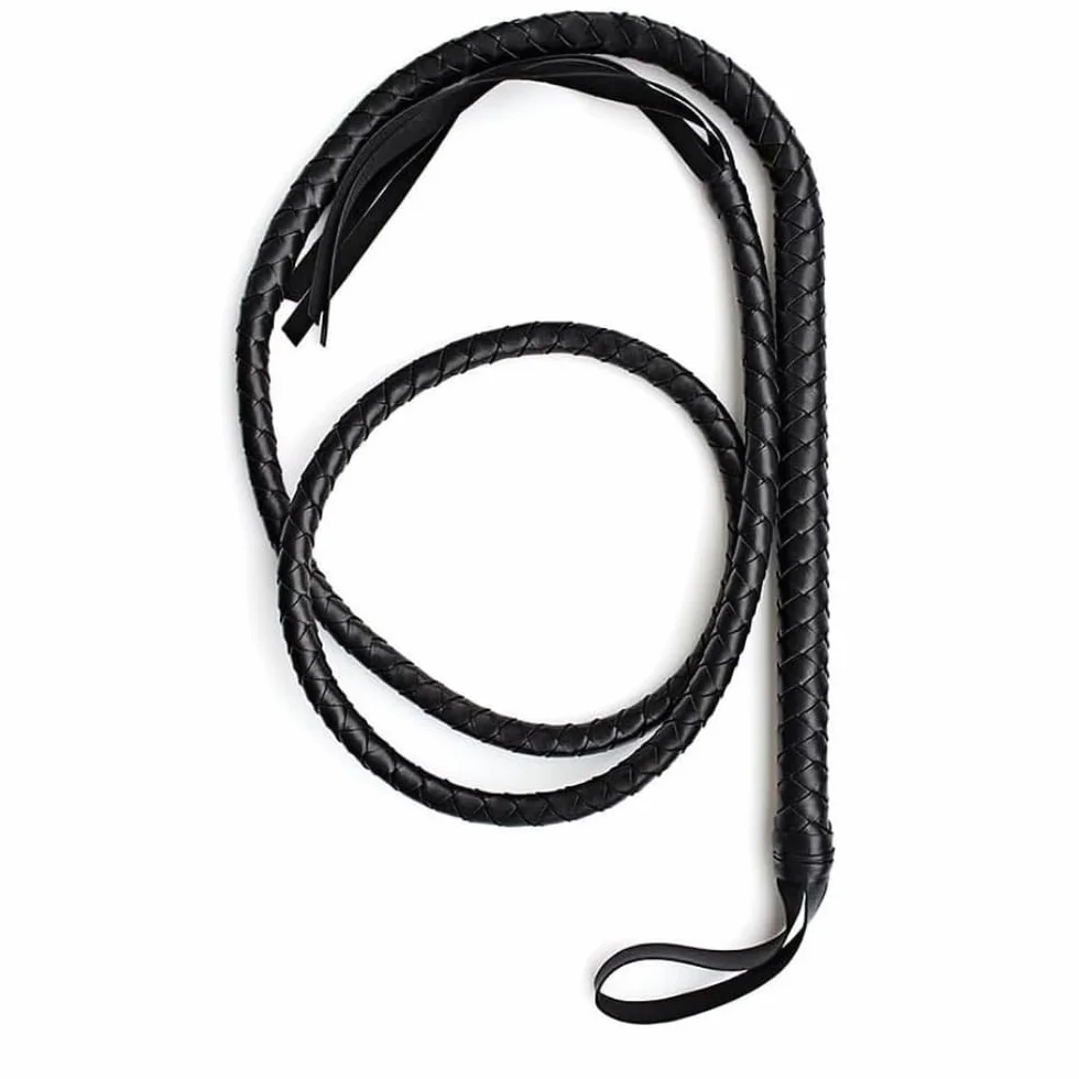 Frusta per schiavi flogger 1.8-2,0 cm Whip nero accessorio Halloween costume