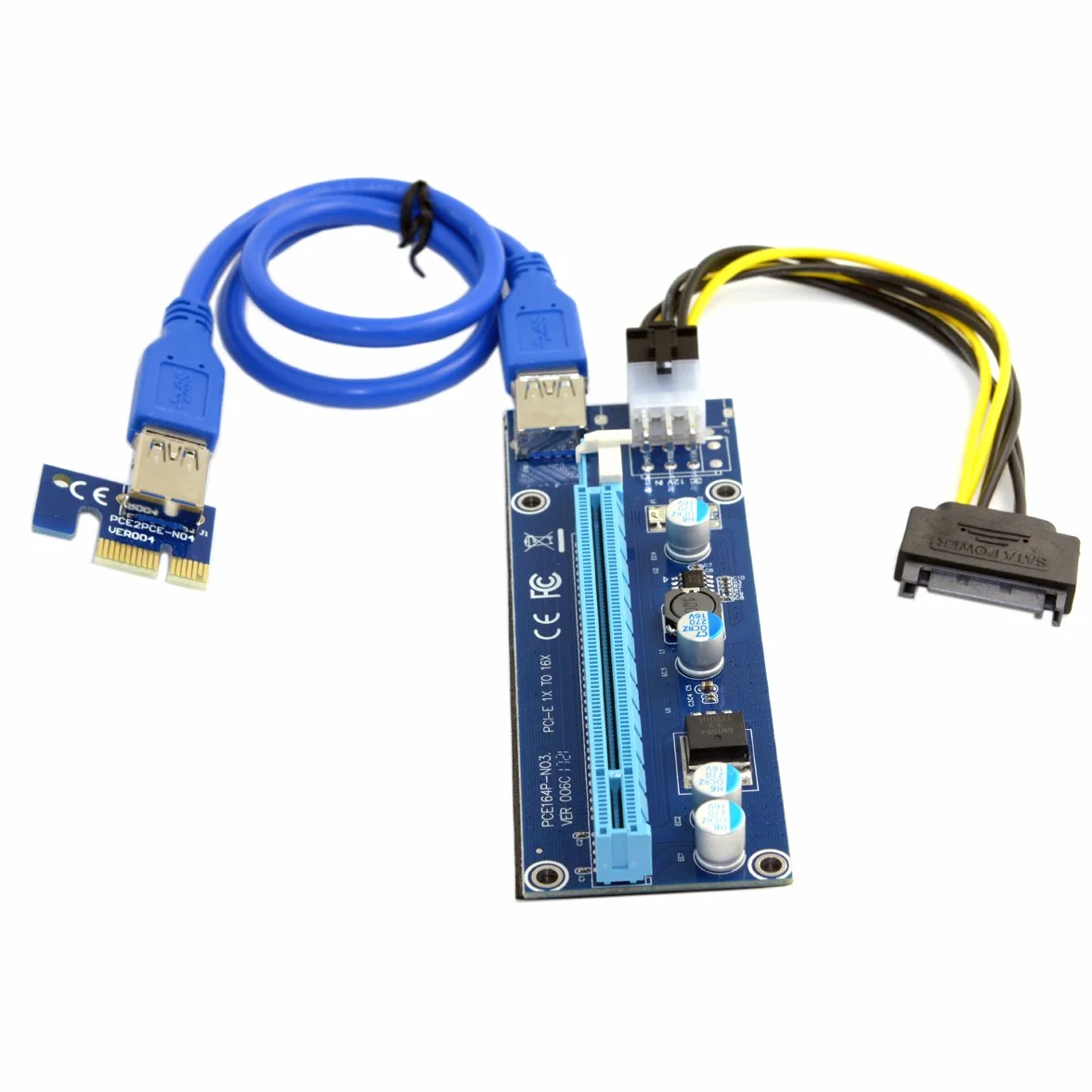 Chenyang Adattatore PCI-Express X1 a X16 GPU con cavo USB 3.0 e SATA