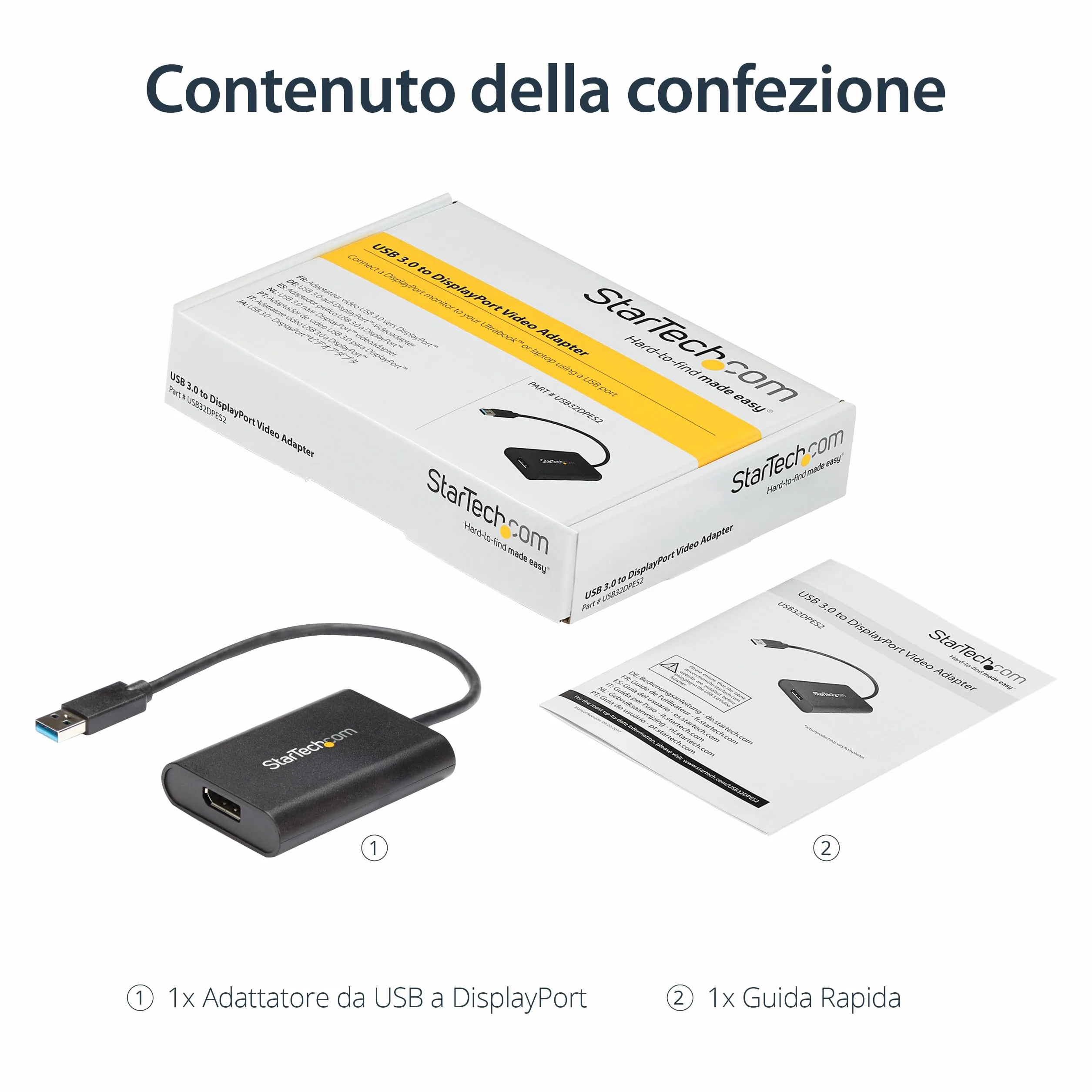 StarTech.com Adattatore USB a DisplayPort - USB 3.0 - 4K 30Hz - Convertitore video USB a DP
