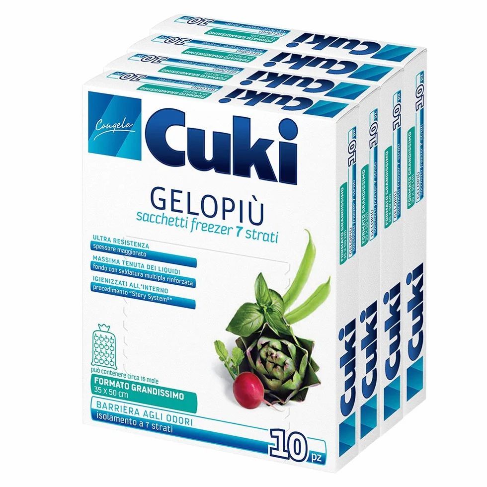 Cuki Gelopiù sacchetti freezer 7 strati 35x50 cm 11 L 40 pz