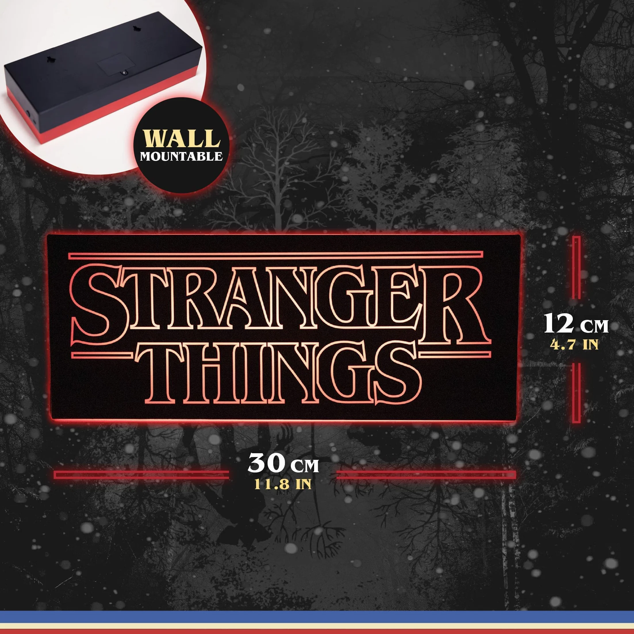 Paladone Stranger Things Logo Light with 2 Light Modes, Officially Licensed Merchandise