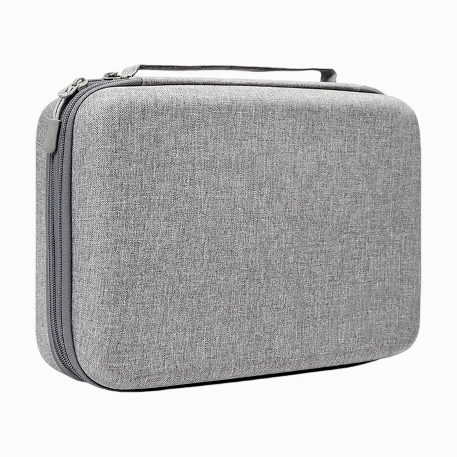 Custodia ergonomica doppia custodia protettiva impermeabile organizer per viaggio antiurto gadget elettronici borsa di immagazzinaggio, grigio