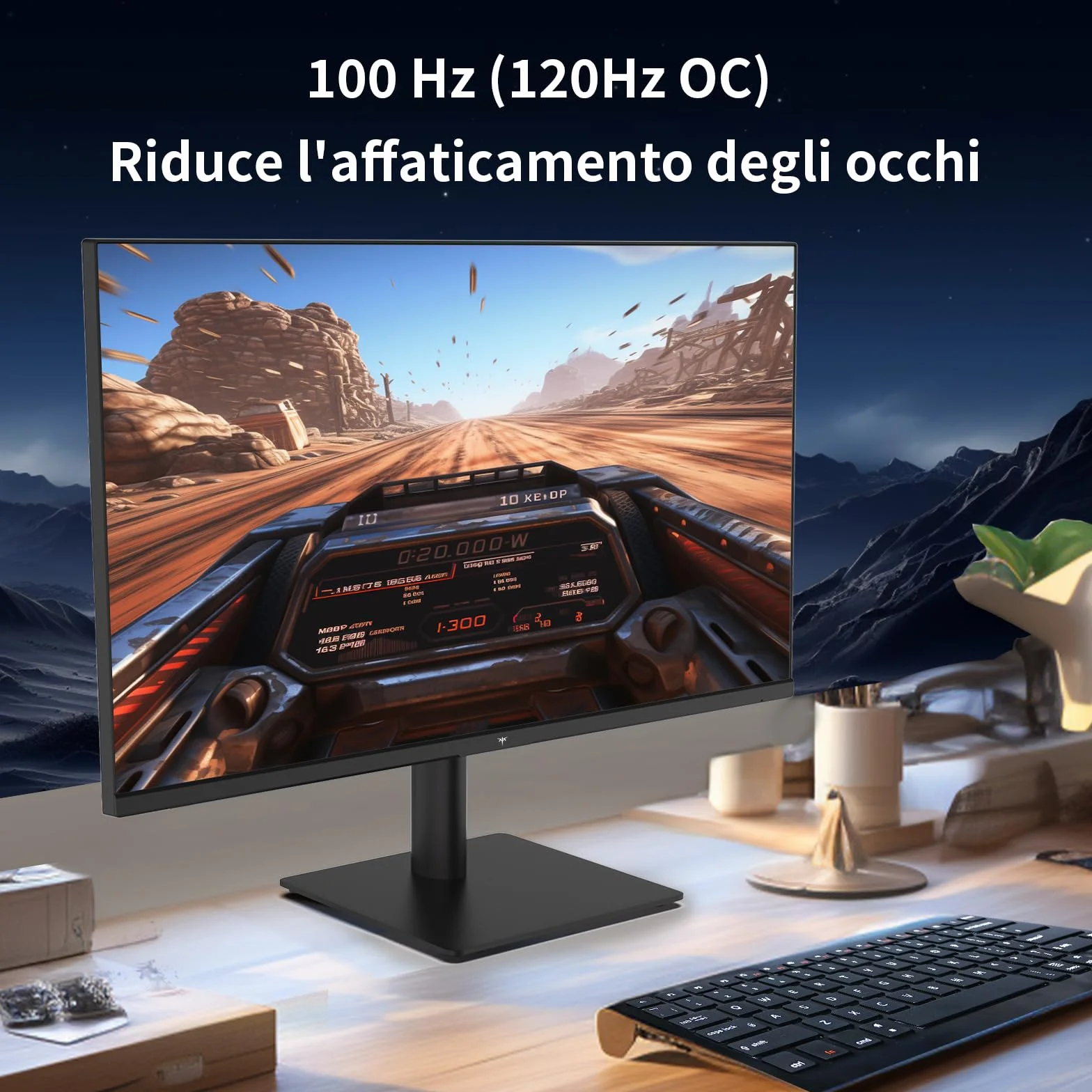 KTC Monitor 27 Pollici, QHD 100Hz (120Hz OC) Schermo PC - IPS Panel, Schermo anti luce blu, 96% DCI-P3, 126% sRGB, Supporto Adaptive Sync, Monitor per il tempo libero e il lavoro (VESA 75 * 75)