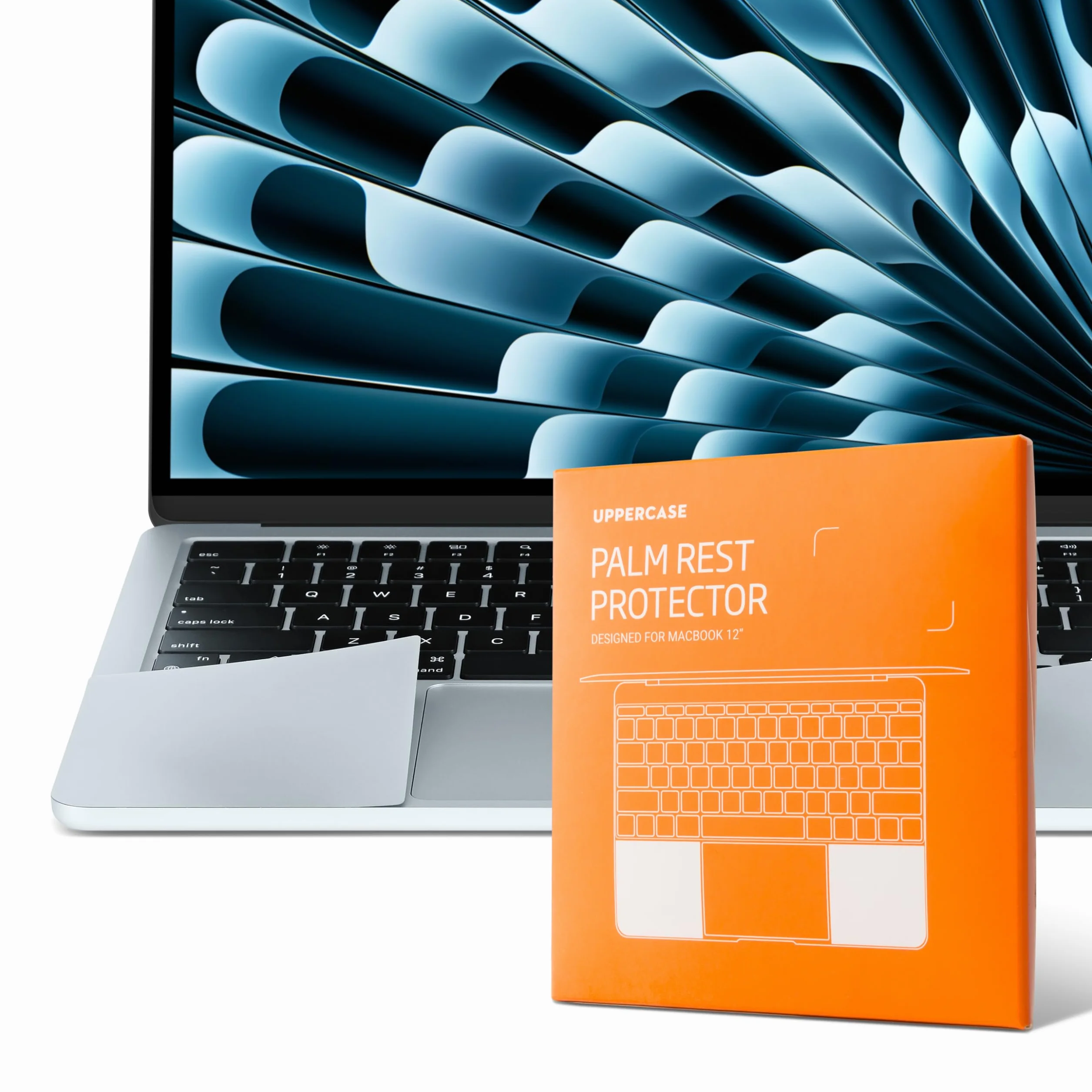 UPPERCASE GhostShield Set di Protezioni Premium per Poggiapolsi, Protezione Contro Graffi e Usura, Compatibile con MacBook Air 15" 2024 2023 M3/M2, A3114 A2941, Blu Cielo