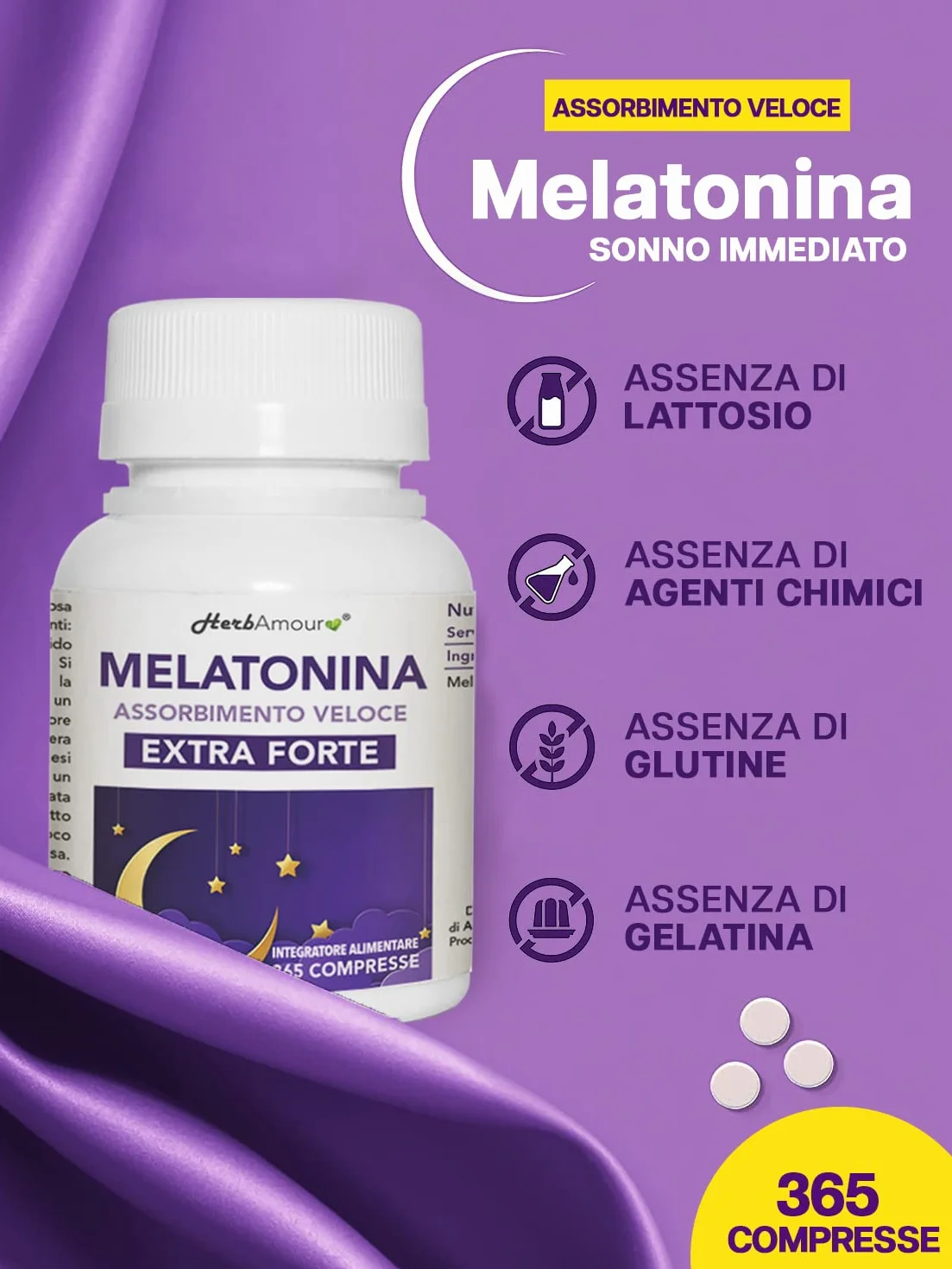 Melatonina Pura Extra Forte 365 Compresse Integratore