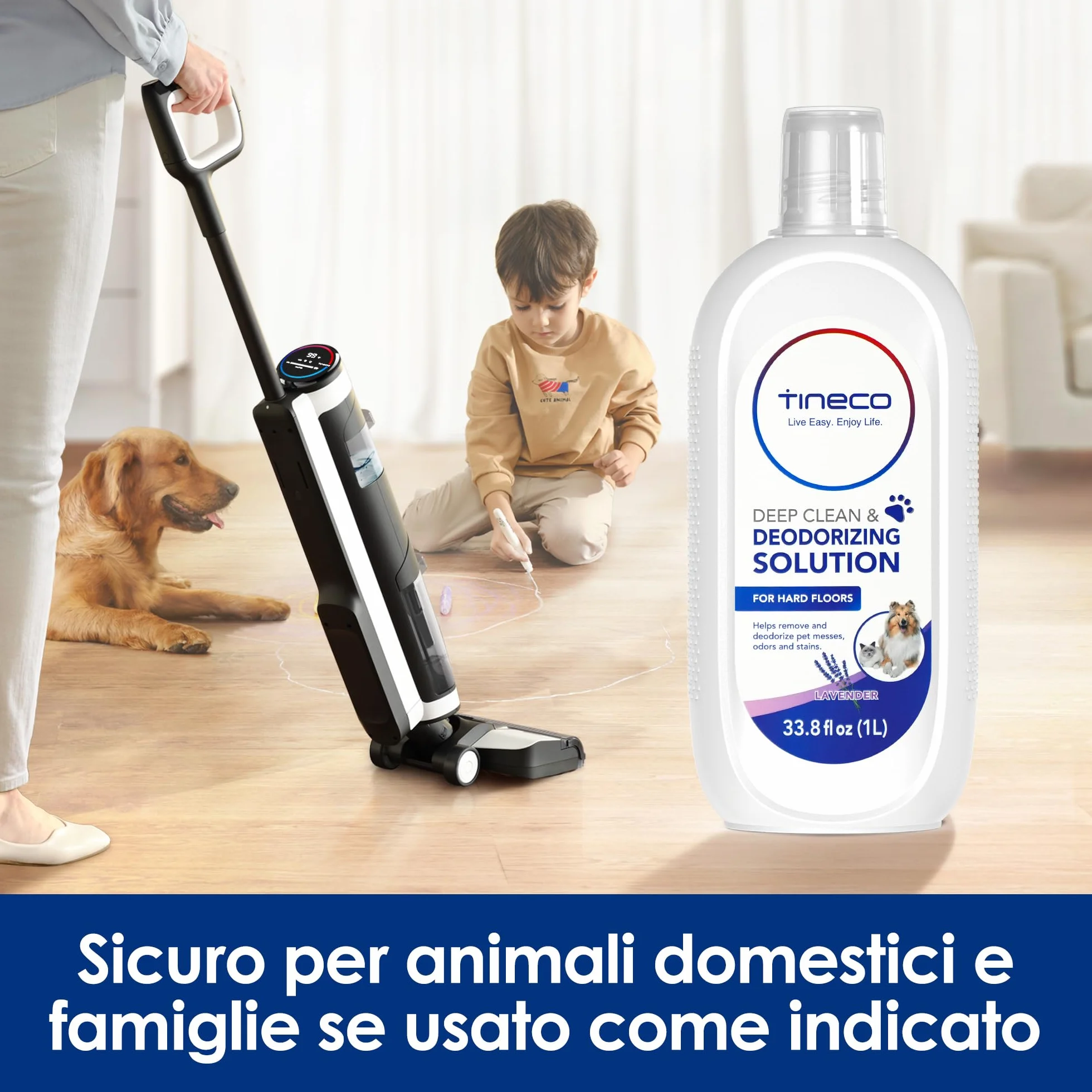 Tineco Soluzione Pulizia Pavimenti 1L Lavanda per iFloor 2/3 Breeze FLOOR ONE S3 S5 S5 Pro 2 S6 S7 Pro