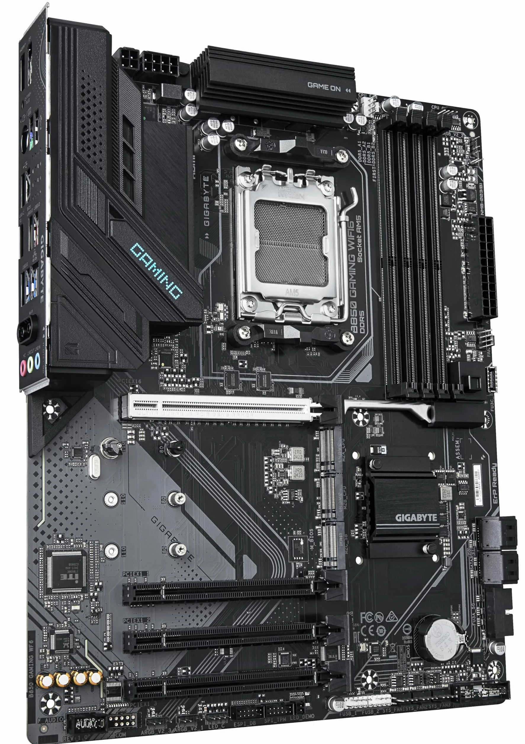 GIGABYTE B850 GAMING WIFI6 Scheda Madre - CPU AMD Ryzen Serie 9000, VRM digitale 6+2+2 fasi, fino a 8200MHz DDR5 (OC), 1xPCIe 5.0 + 2xPCIe 4.0 M.2, LAN GbE, WIFI 6, USB 3.2 Gen 2