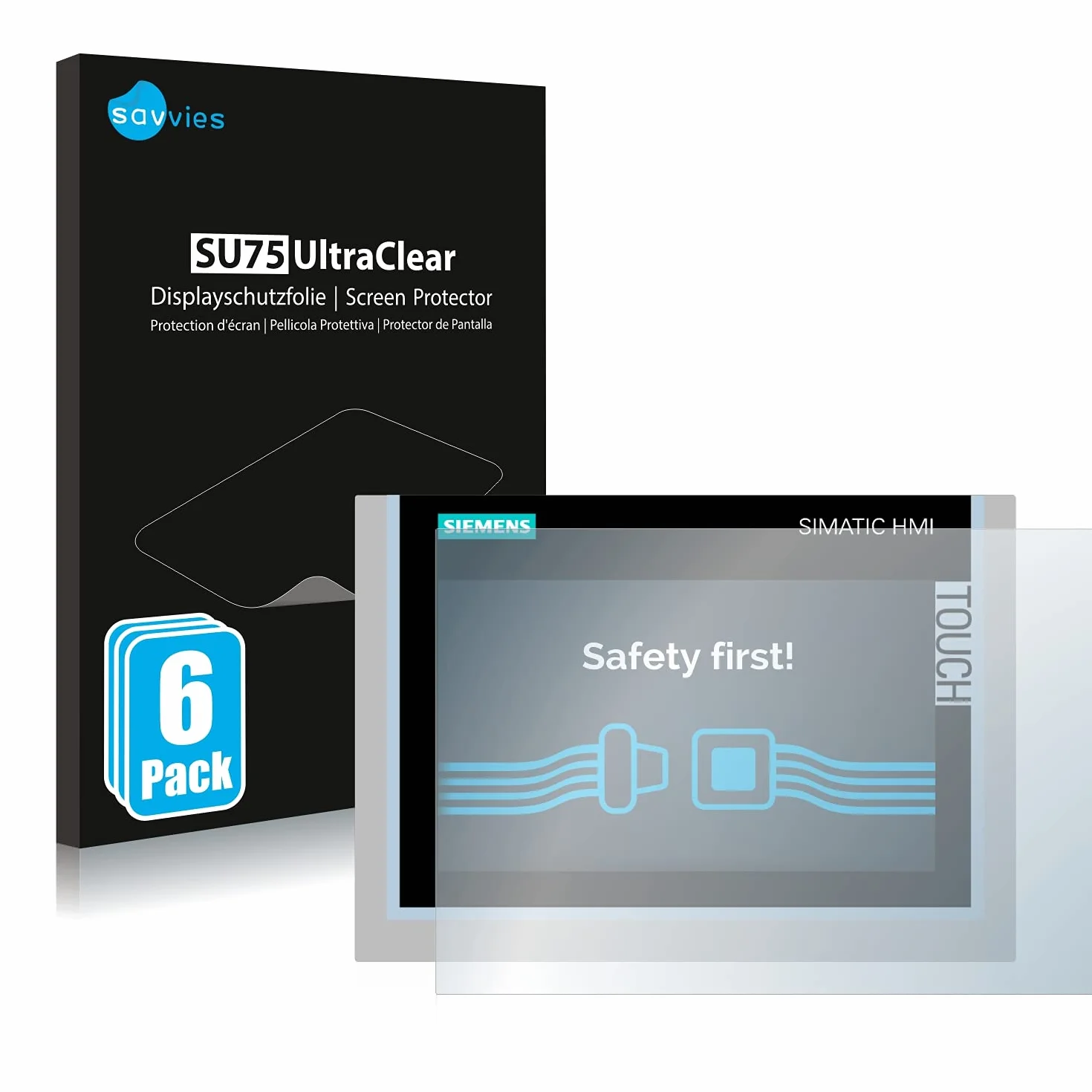 savvies 6 Pezzi Pellicola Protettiva per Siemens Simatic HMI TP700 Comfort Protezione Schermo Trasparente