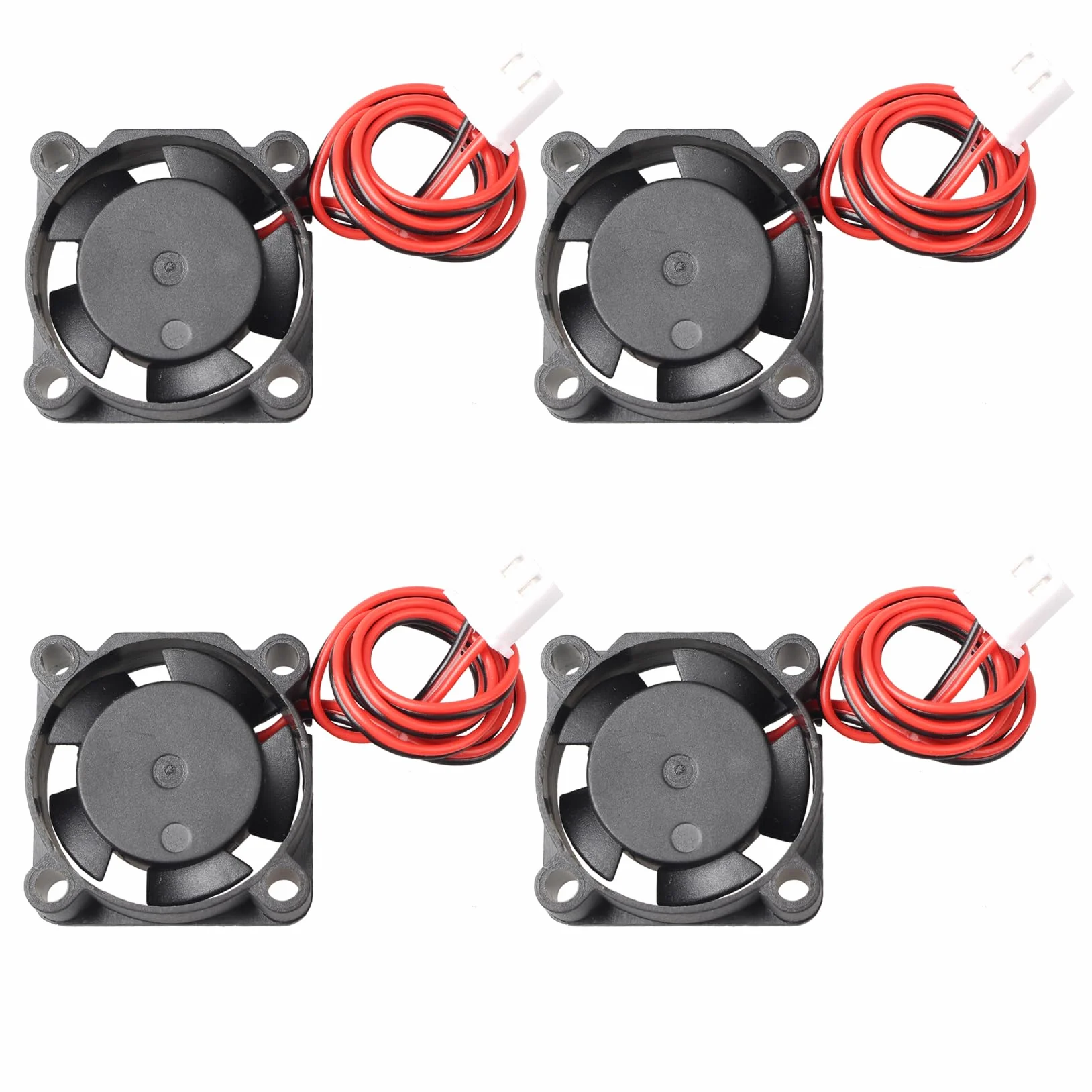 4 Mini ventola di raffreddamento senza spazzole silenziosa per stampante 3D 25x25x10mm 2510 DC 24V Cuscinetto Idraulico Con Terminale 2 Pin per Laptop Scheda Grafica PC CPU Custodie per computer