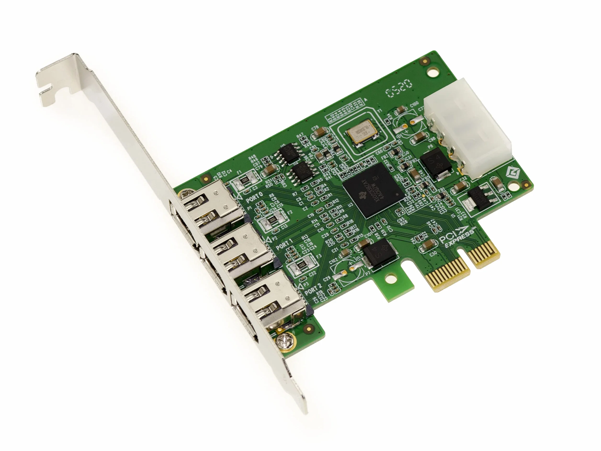 KALEA-INFORMATIQUE Scheda PCIe x1 con 3 porte Firewire 400 Ieee1394a 6 punti. Chipset TI XIO2213B