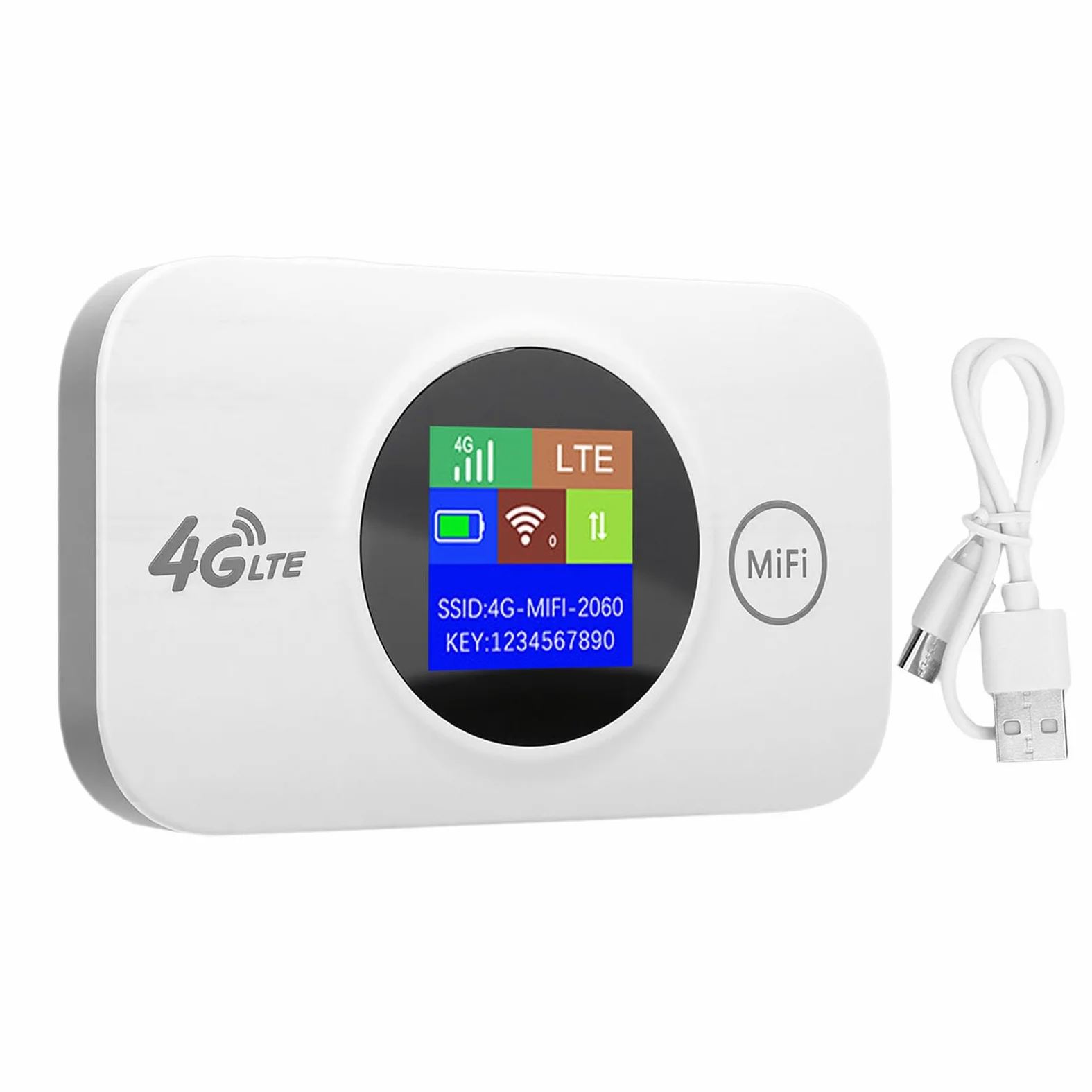Router WiFi portatile 4G LTE con slot per scheda SIM, hotspot mobile 300Mbps Router wireless tascabile 2.4G per viaggi su strada lavoro all'aperto, bande B1 B3 B5 B7 B8