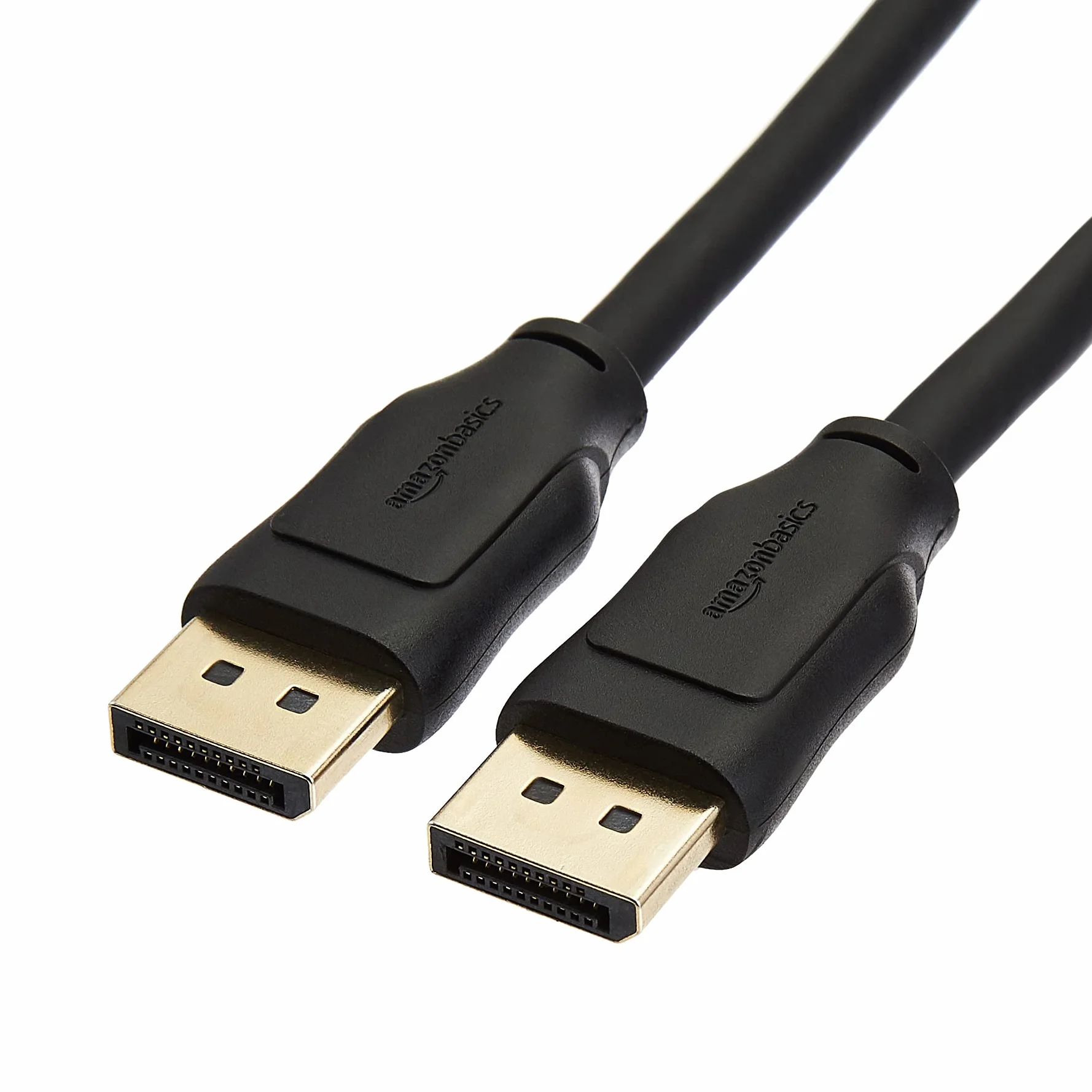 Amazon Basics DisplayPort 1.4 Cable, 32.4Gbps High-Speed, 8K@60Hz, 4K@120Hz, Dynamic HDR and 3D, Gold-Plated Plugs, 6 Foot, Black