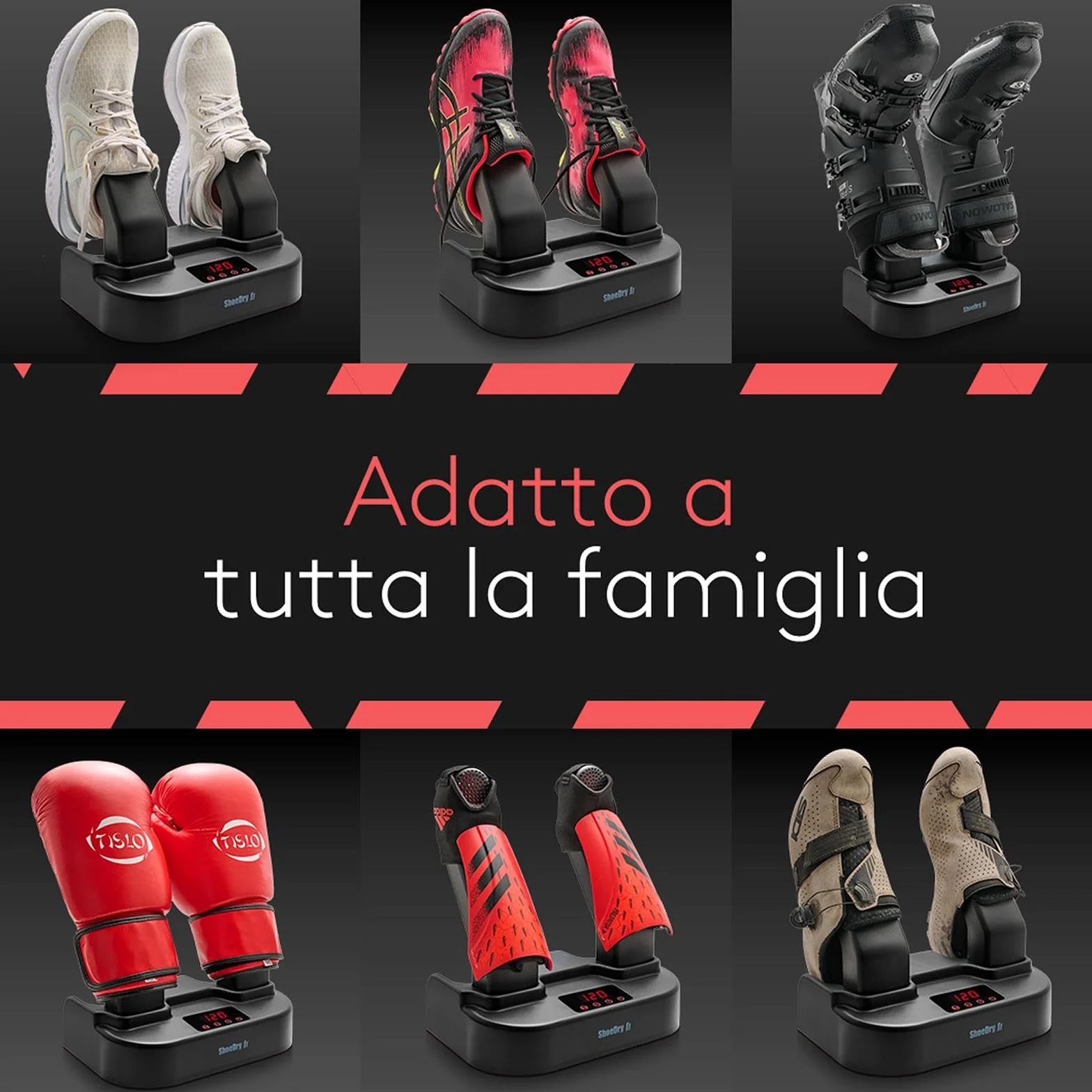 SHOEDRY OZONE Asciugascarpe Deodorante Scarpe Tecnologia Ozono Elimina batteri funghi