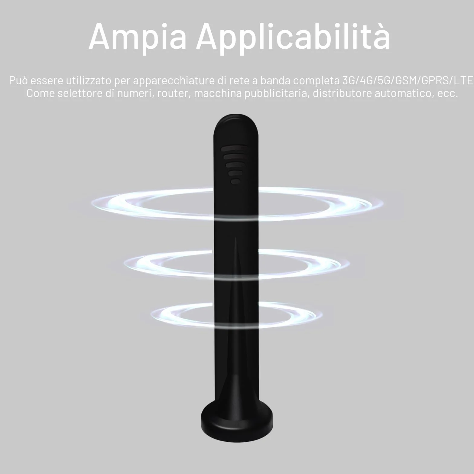 2 X 5G Antenna 4G Lte Esterna 15DBI Omnidirezionale Amplificatore Segnale Interni Esterni Impermeabile Connettore SMA con Porta TS9 Base Magnetica,600-6000 MHz,3G/4G/5G/GSM/GPRS/LTE/WiFi Universale-3M