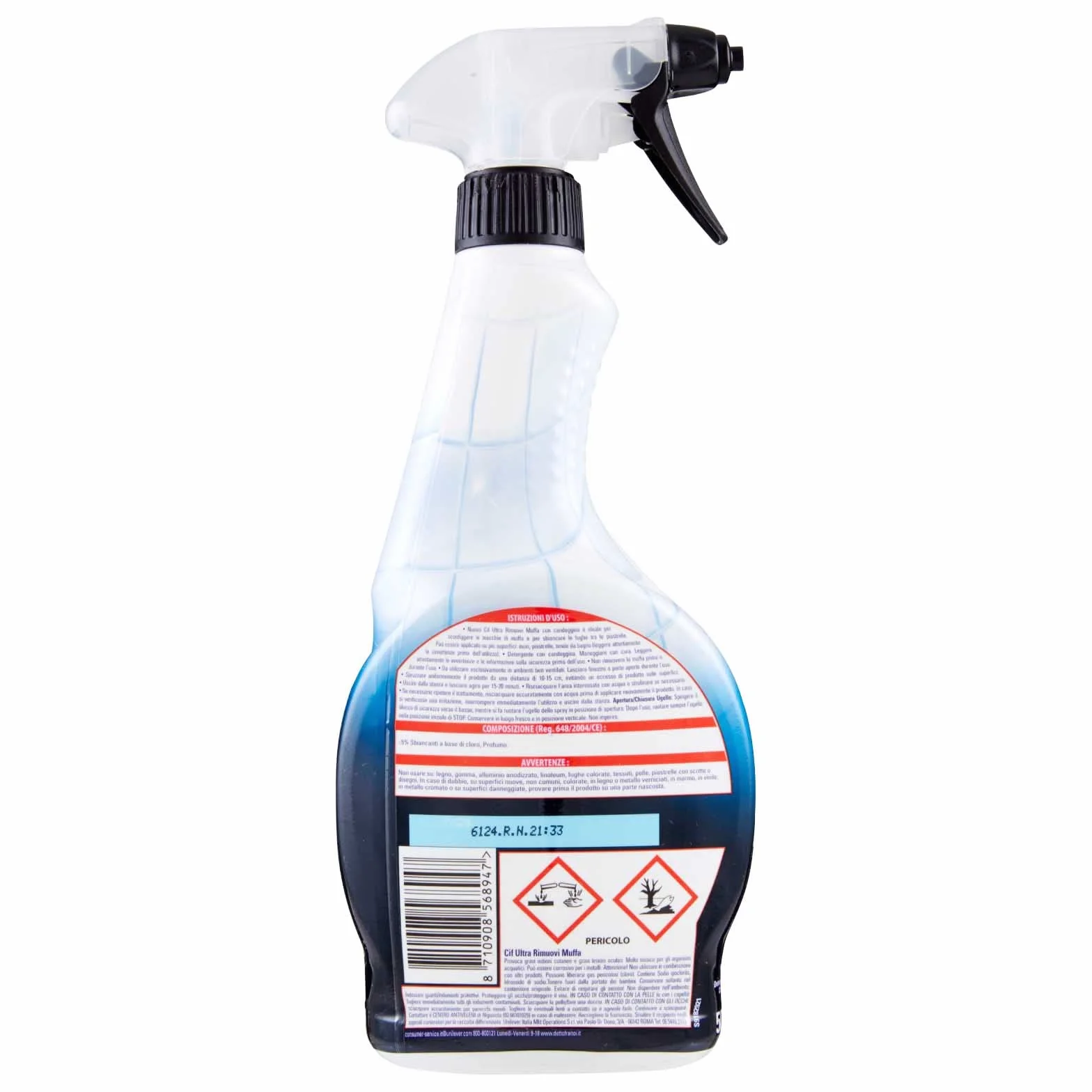 Cif Ultra Rimuovi Muffa Detergente Spray con Candeggina 5x500 ml