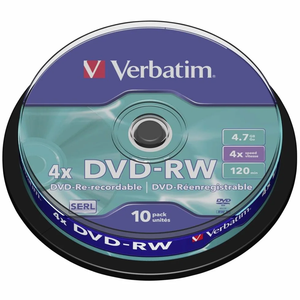 VERBATIM DVD-RW SERL 4.7GB 4x 10er Spin
