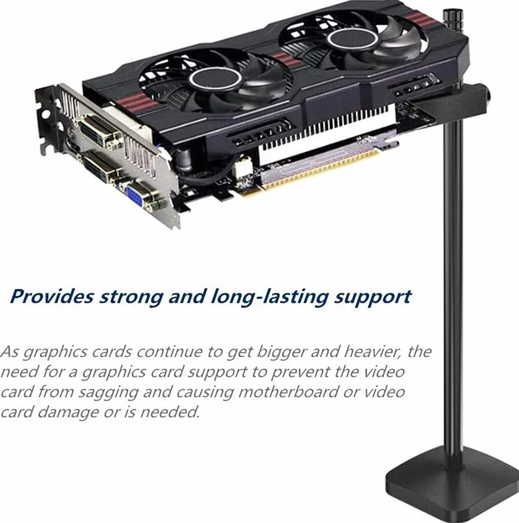 One enjoy Supporto per scheda grafica GPU, supporto per scheda video, supporto GPU, alluminio aerospaziale anodizzato (nero)