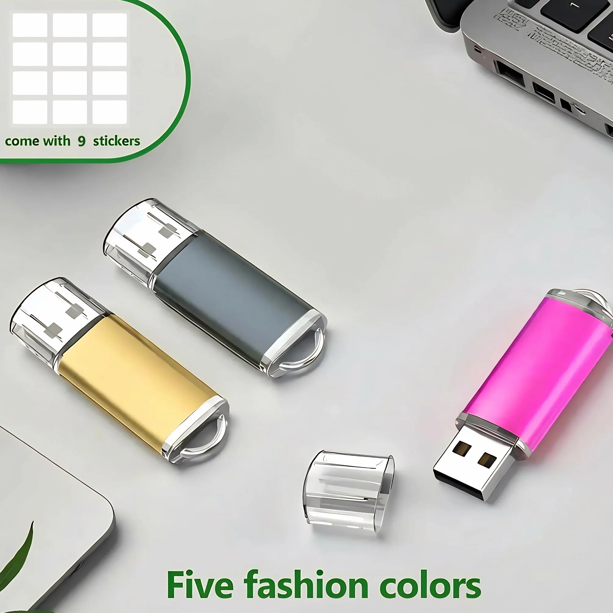 WISEORANGE 16GB Chiavetta USB 2.0 3 Pezzi Pen Drive Metallo con Luce LED