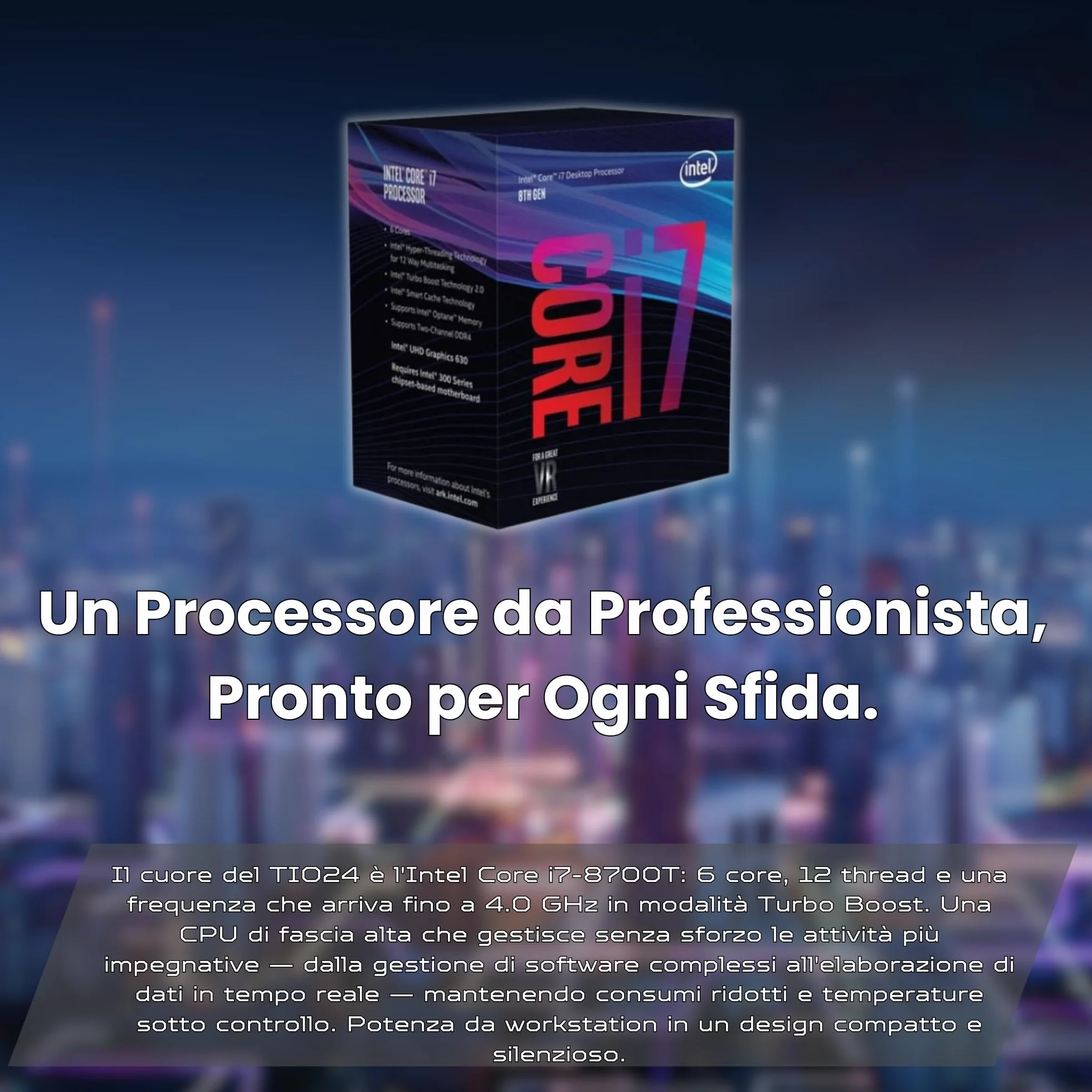 Lenovo ThinkCentre TIO24 24" Full HD All-in-One Intel Core i7 16GB 512GB SSD Docking Station 10-in-1 Webcam Win 11 Pro Ricondizionato
