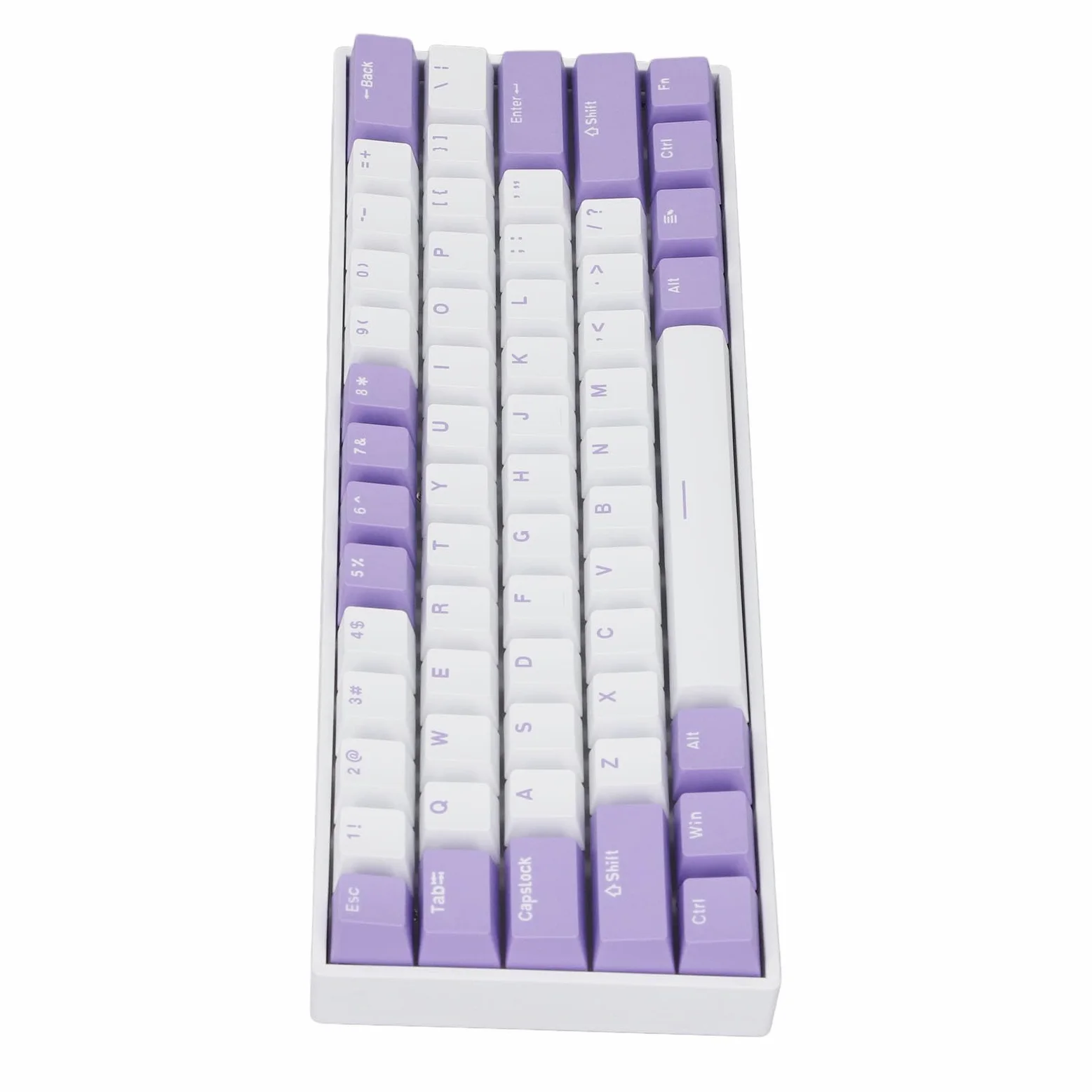 Tastiera Meccanica Wireless a 61 Tasti Compatta Retroilluminata RGB per Gioco e Lavoro Colore Bianco