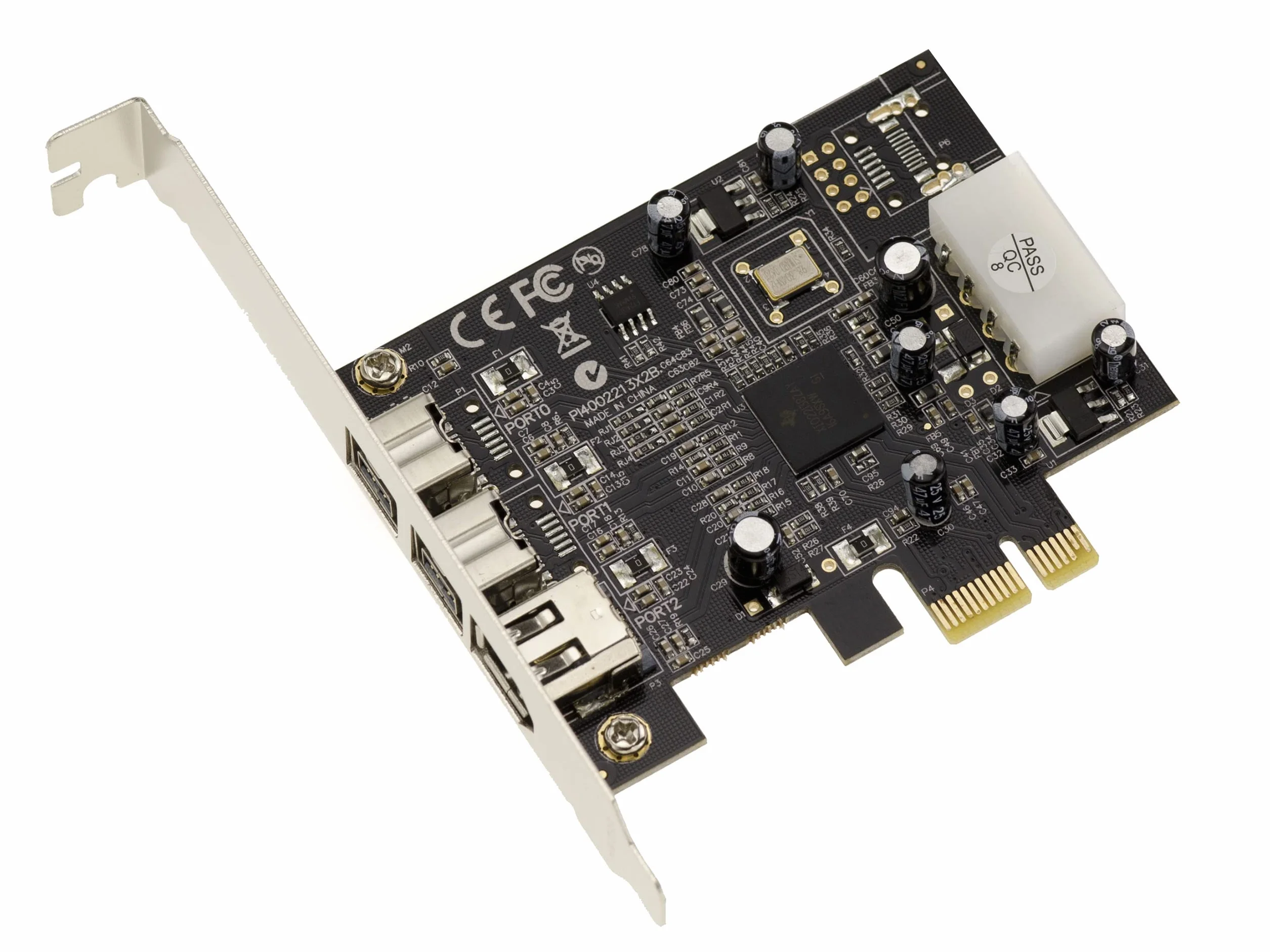 KALEA-INFORMATIQUE Scheda controller PCI Express PCIe x1 Firewire 800 e 400 IEEE1394A e IEEE1394B 2+1 Output con chipset TI XIO2213BZAY