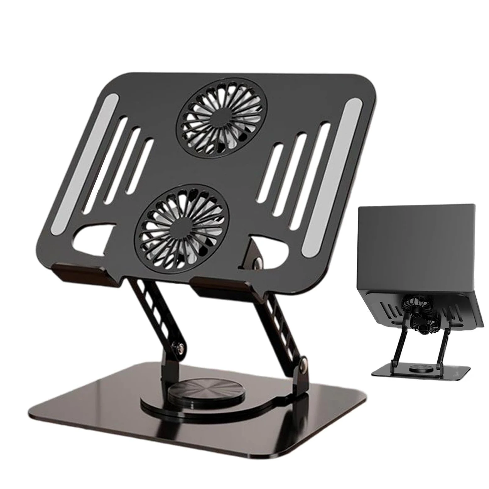 Rialzo Laptop Computer Con Elevatore Pieghevole | Stand Laptop Ergonomico 360° Rotante Per Casa, Soggiorno, Tavolo, Ufficio, Scrivania, Viaggio, Università, Studio, Lavoro,