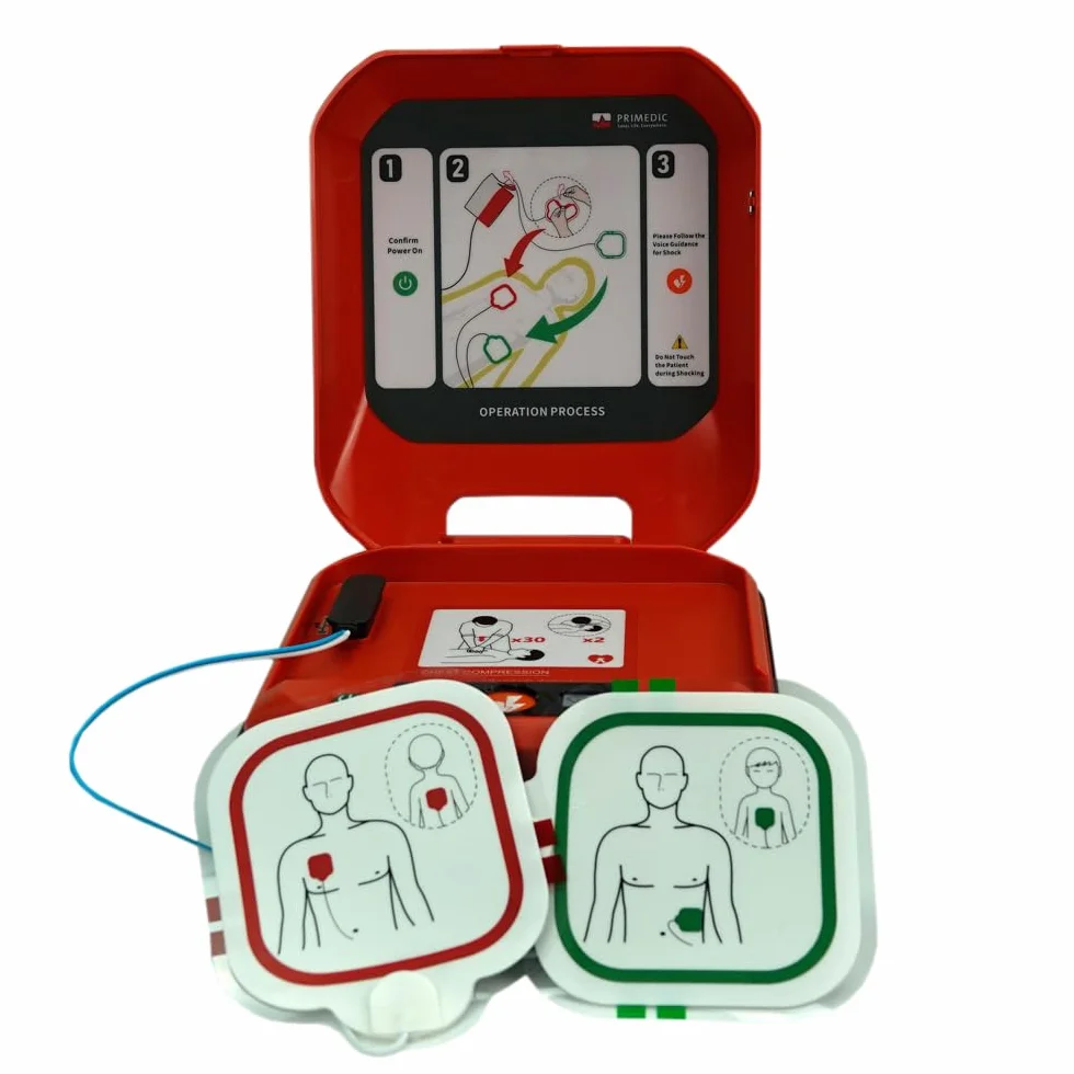 Primedic HeartSave YA Defibrillatore, Automatico, 8 Anni Garanzia, Inglese/Tedesco/Francese/Italiano