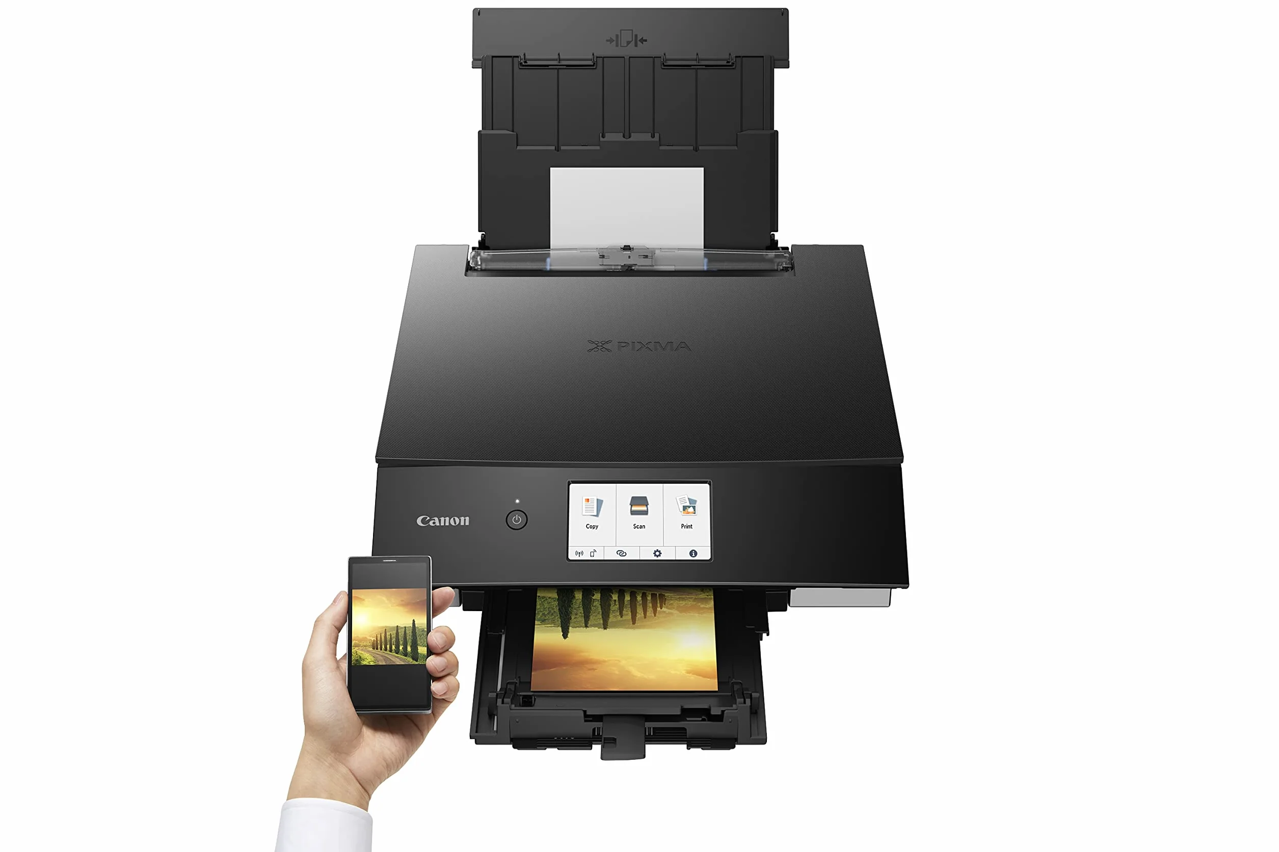 Canon Pixma Ts8350A Stampante Fotografica Inkjet Multifunzione 3-1 Wireless Con 6 Cartucce, Nera