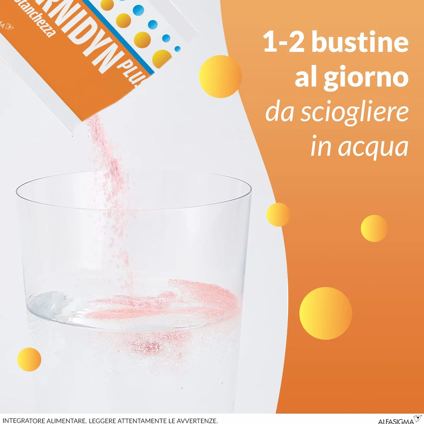 Carnidyn Plus Integratore Alimentare Stanchezza Mentale Fisica 20 Bustine 5g Gusto Passion Fruit