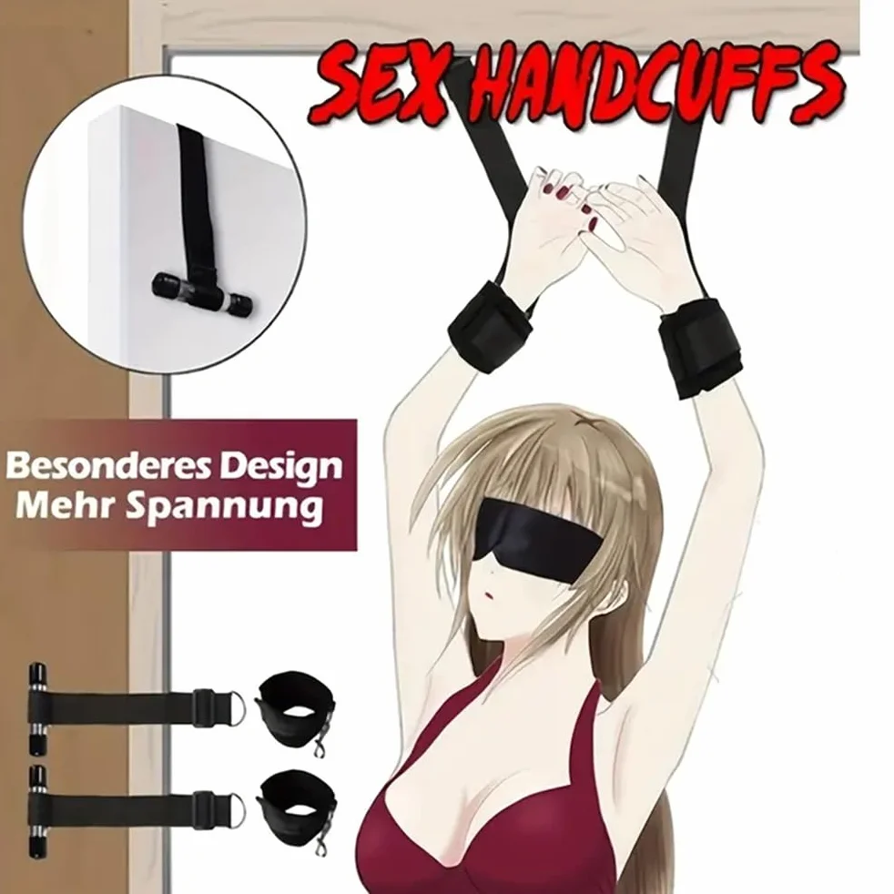 Regolabili manette per porte in nylon nero, set cinghie yoga