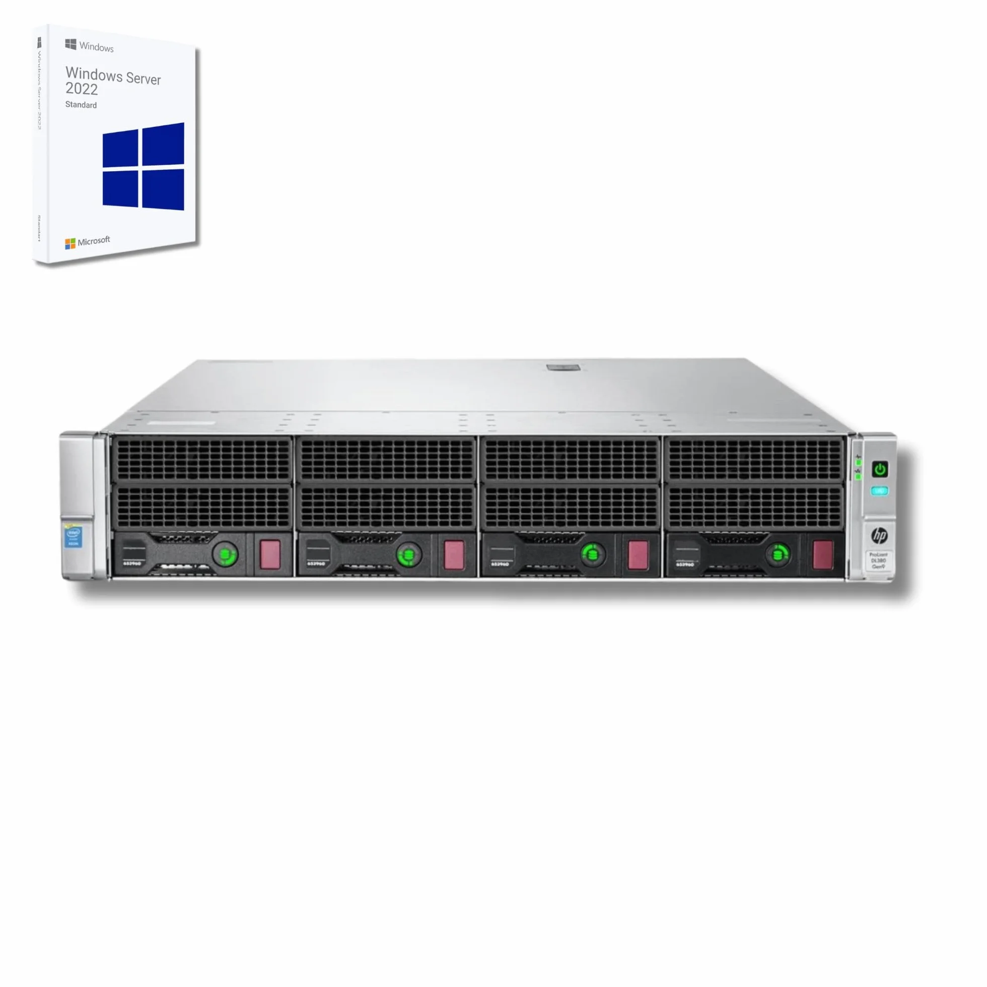 HP ProLiant DL380 Gen9 Server Rack 2x Intel Xeon 2690 V3 128GB RAM 2x SAS 3.5" 4TB iLO H840 Windows Server 2022