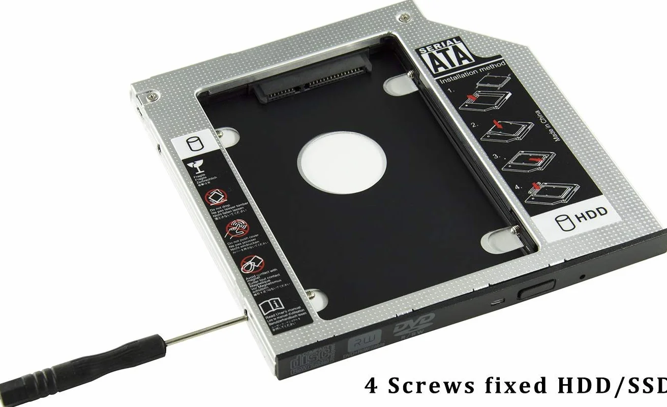 Padarsey - Vassoio adattatore universale per hard disk da 9,5 mm SATA a SATA, compatibile con Dell, HP, Lenovo ThinkPad ACER Gateway, ASUS Sony, Samsung, MSI Laptop