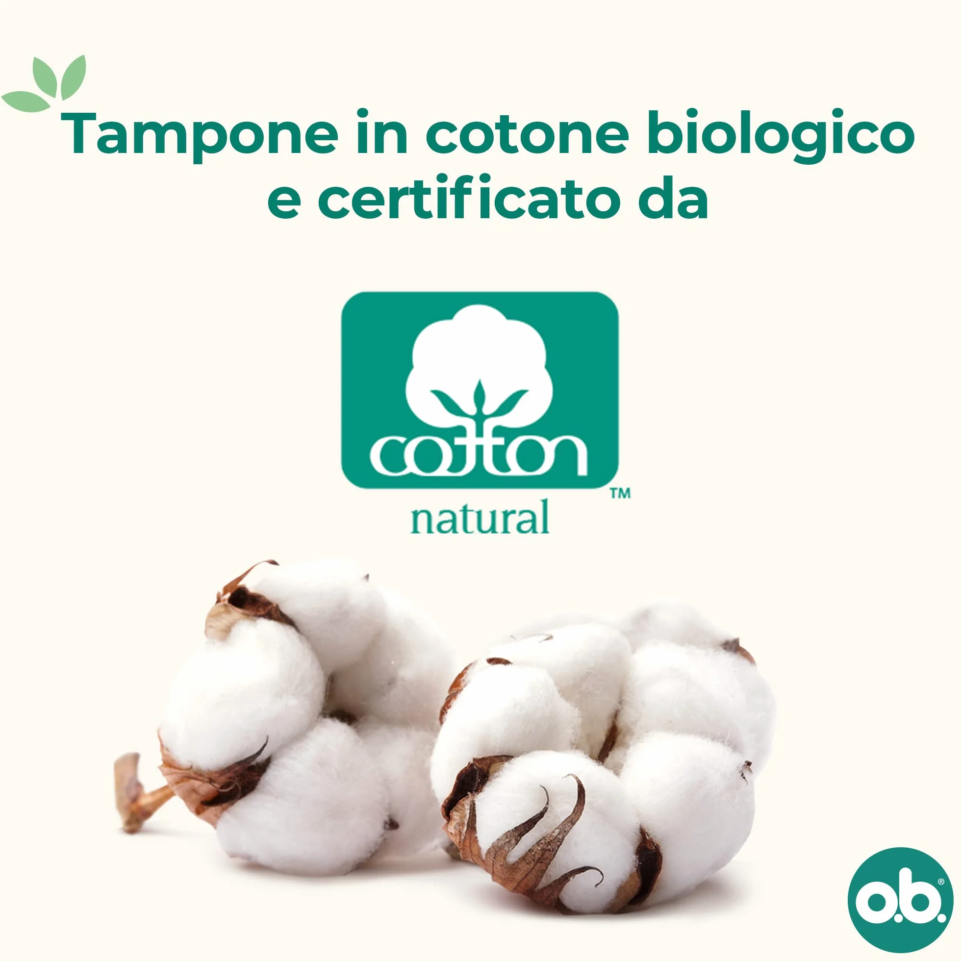 o.b. Assorbenti Interni Organic Normal 100% Cottone Biologico, 16 Tamponi
