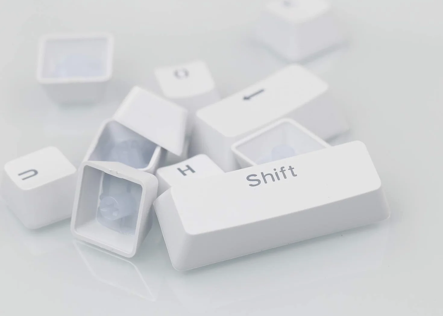 Universal 104 Keyset Keycap ABS Colorful Backlit Replacement Key Cap Cover per tastiera meccanica -White