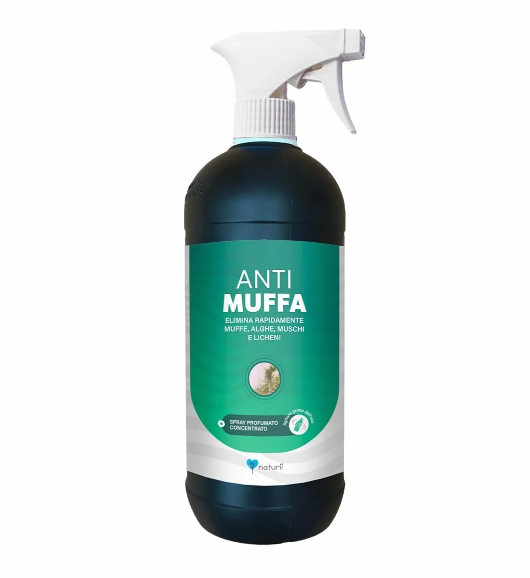 Naturìì Spray Antimuffa PROFUMATO 1L Elimina Muffe Alghe Muschi Licheni Uso Interno Esterno