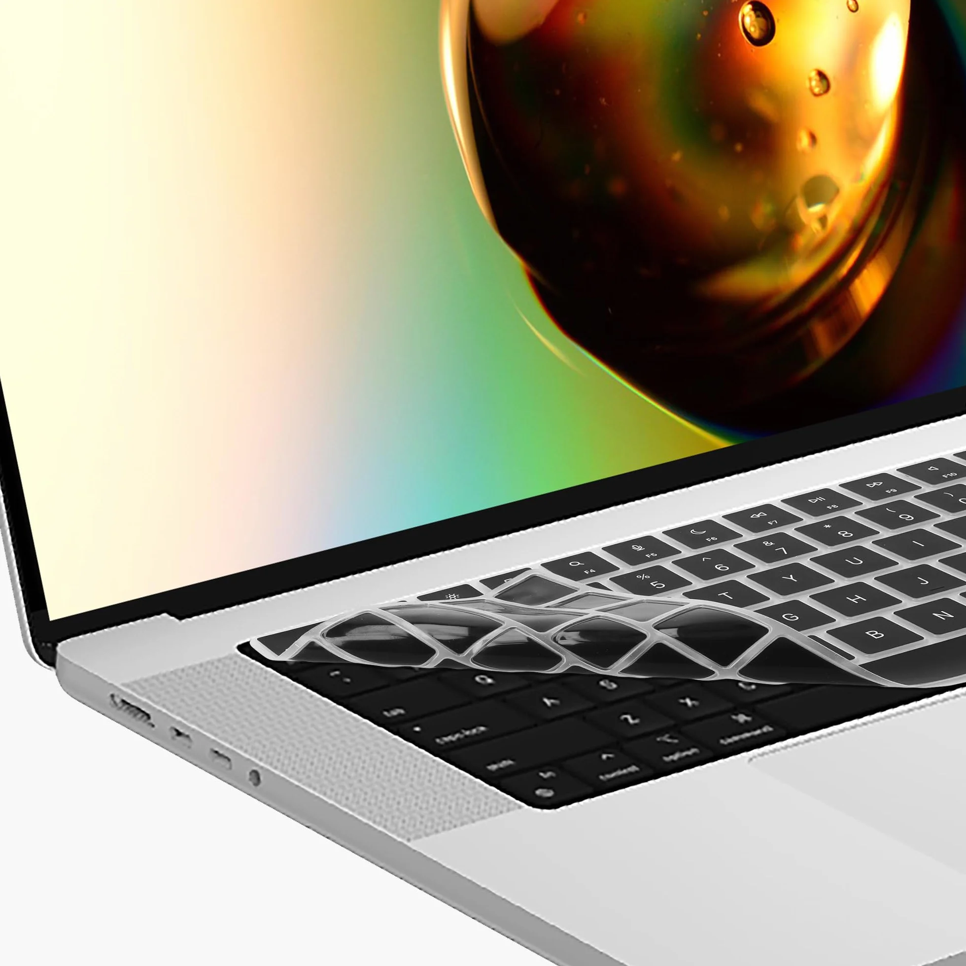 kwmobile Protezione Tastiera Americana Compatibile con Apple MacBook PRO 16" (2023) M2 A2780 / M3 A2991 - Cover Tastiera Inglese US Copertina Silicone Nero