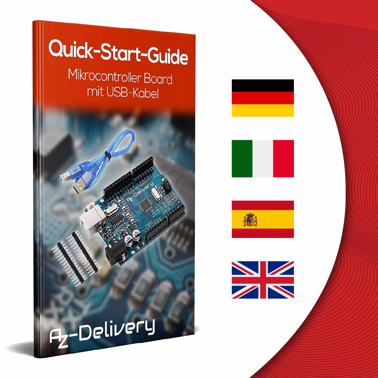 AZDelivery Scheda Microcontrollore con Cavo USB e con eBook