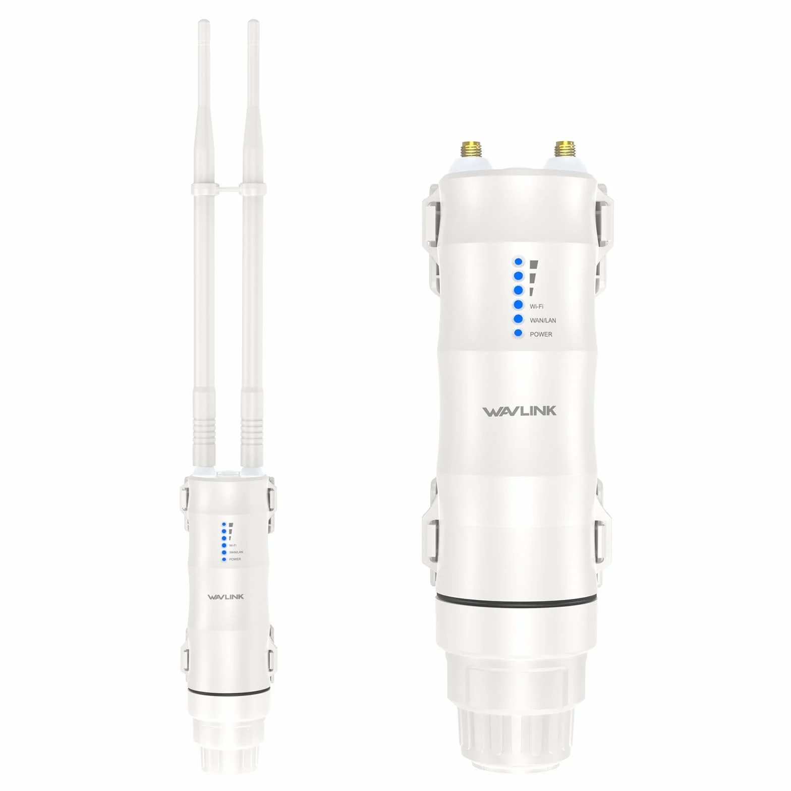WAVLINK AC600 Outdoor Access Point, router WiFi dual band a grande raggio 2,4 GHz 150 Mbps + 5 GHz 433 Mbit/s, 2 x 7 dBi Omni, PoE passivo e attivo, supporta Fit/Fat AP