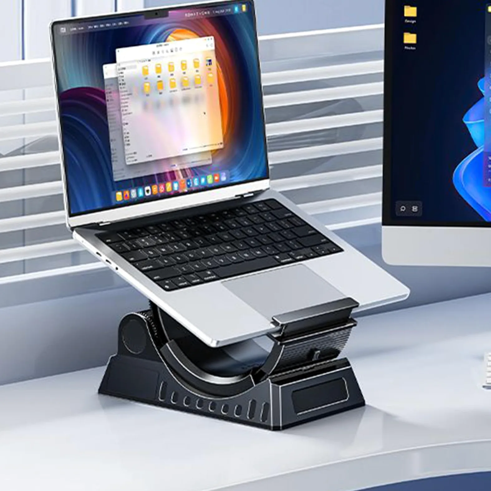 Base Di Supporto Per Alzare Il Laptop Supporto a Forma di C Regolabile e | Stand Per Computer E Portatili per Desktop Tablet Divano Auto Ufficio Casa e