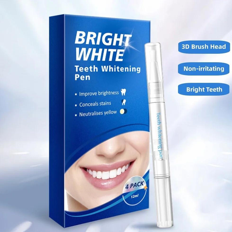 Gel Sbiancante Denti Professionale 4 Penne con Lampada Acceleratrice per Denti Sensibili