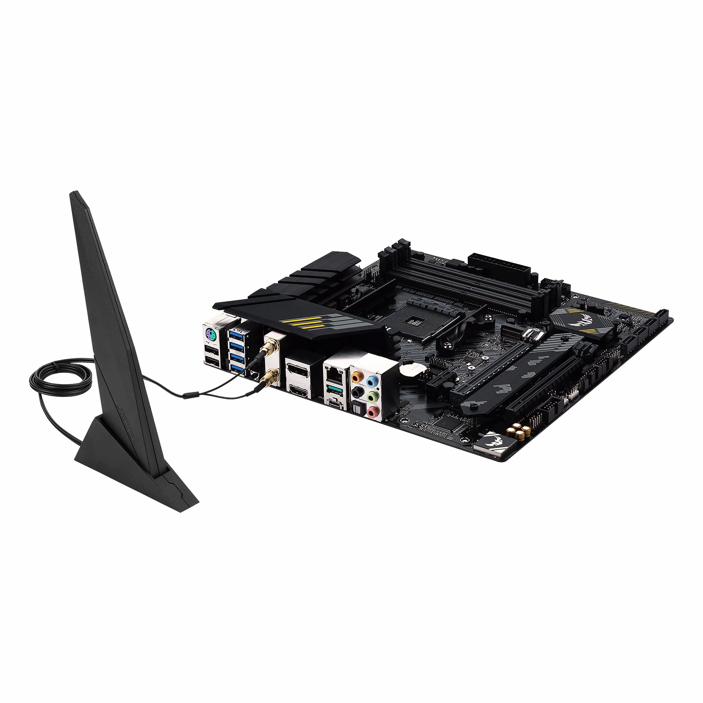 ASUS TUF Gaming B550M-PLUS WiFi II, Scheda Madre Gaming AMD microATX, Socket AM4, DDR4, PCI 4.0, LAN Realtek 2.5Gb, WiFi 6 (802.11ax), 2 M.2, 4 SATA 6GB/s, 2 USB 3.2 Gen 2, Aura Sync RGB, Nero