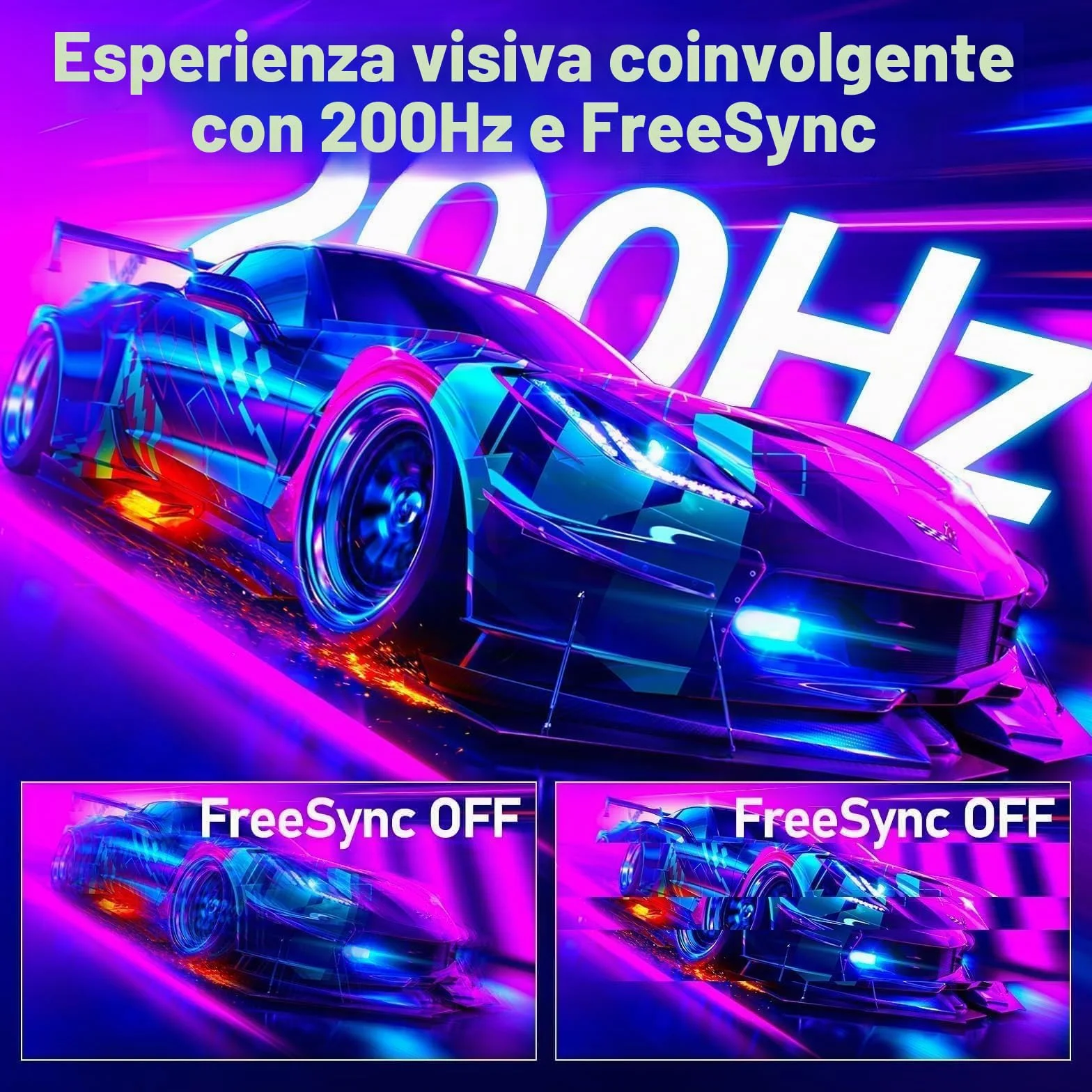 Gawfolk Monitor da Gaming 25" | 180Hz/200Hz | AMD FreeSync | Pannello IPS | Design Senza Bordi | Altoparlanti Integrati | per PC, PS5, Xbox