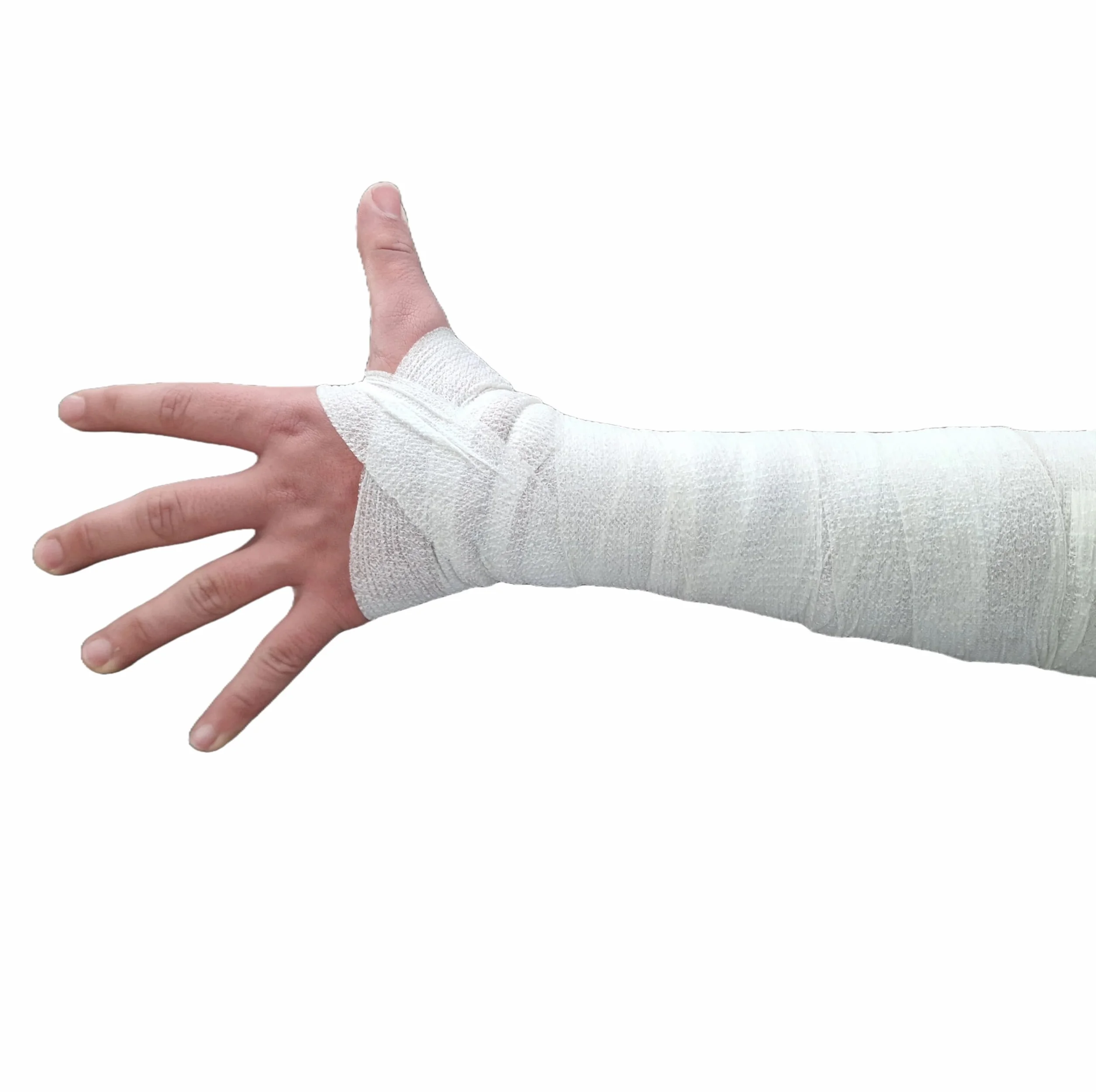 Benda Coesiva Autoadesiva 6 rotoli 7.5 cm x 4.5 m Garza Elastica Primo Soccorso Bianco