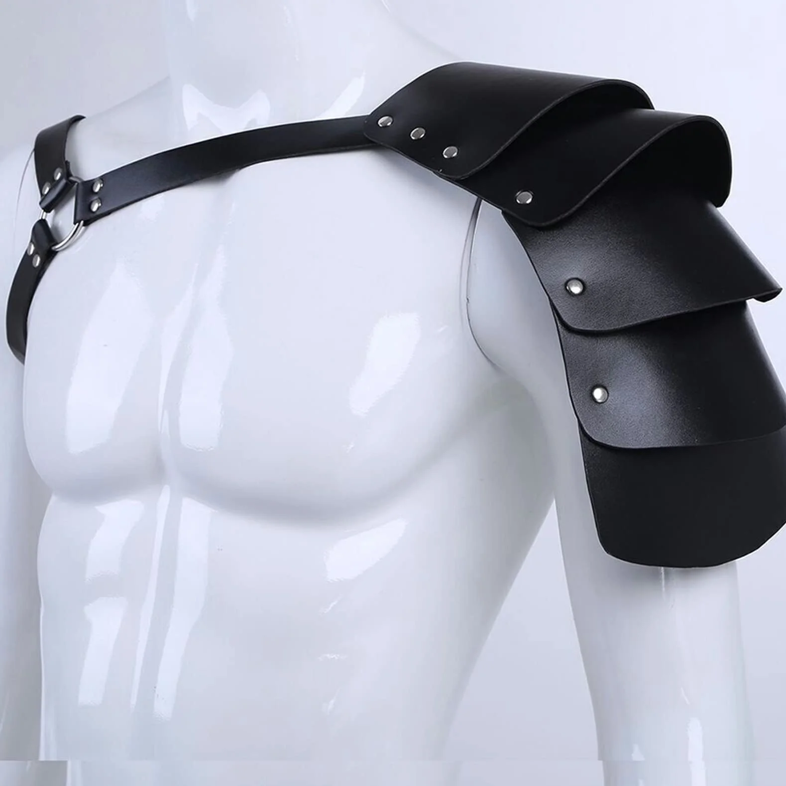 Gay Harness Uomo Imbracatura Pettorale Regolabile Punk Sexy Nero Pelle Body Chest Harness Cintura Spalla